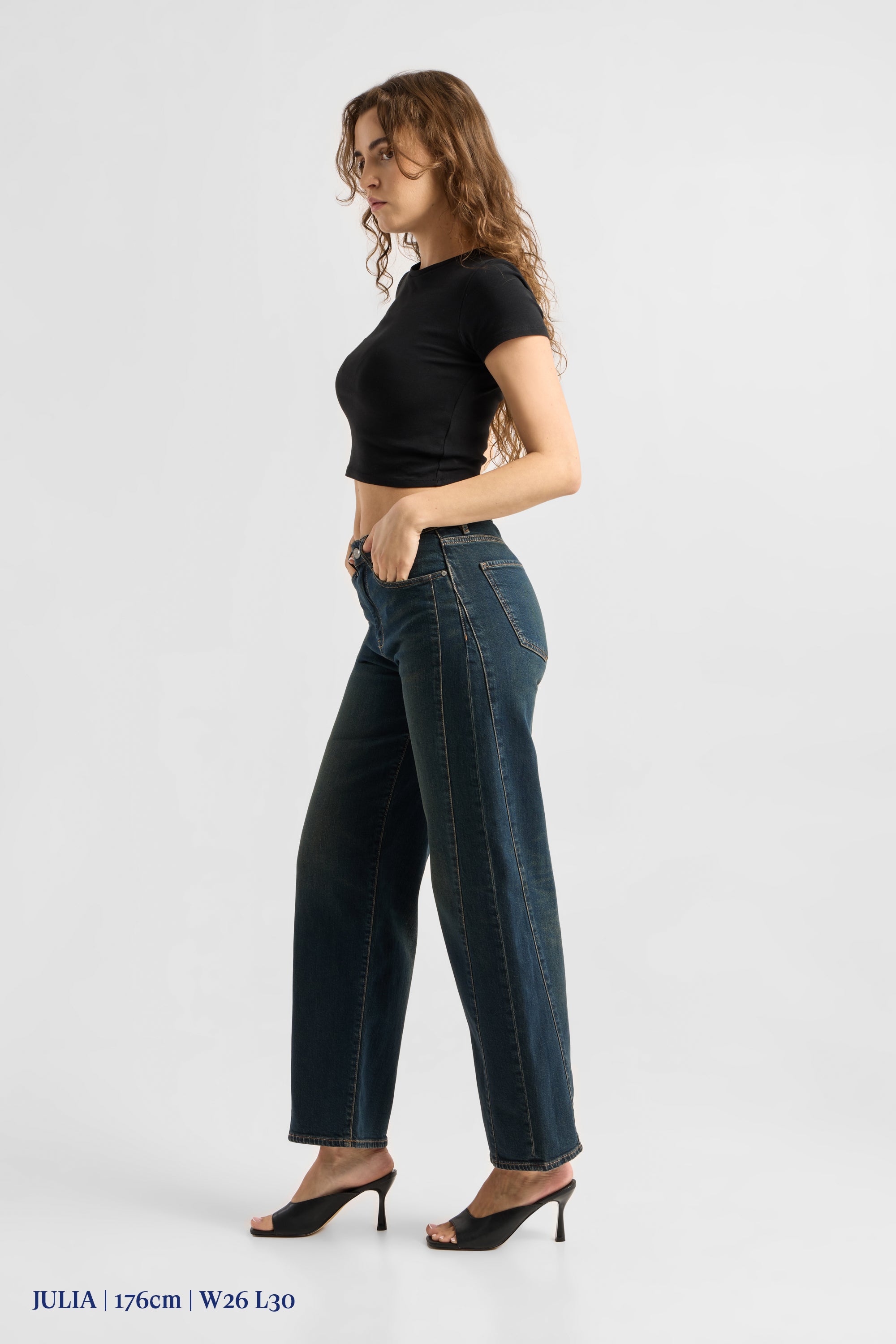 ASH Barrel Leg Minimal Stretch - Cutline - Dark Vintage Blue
