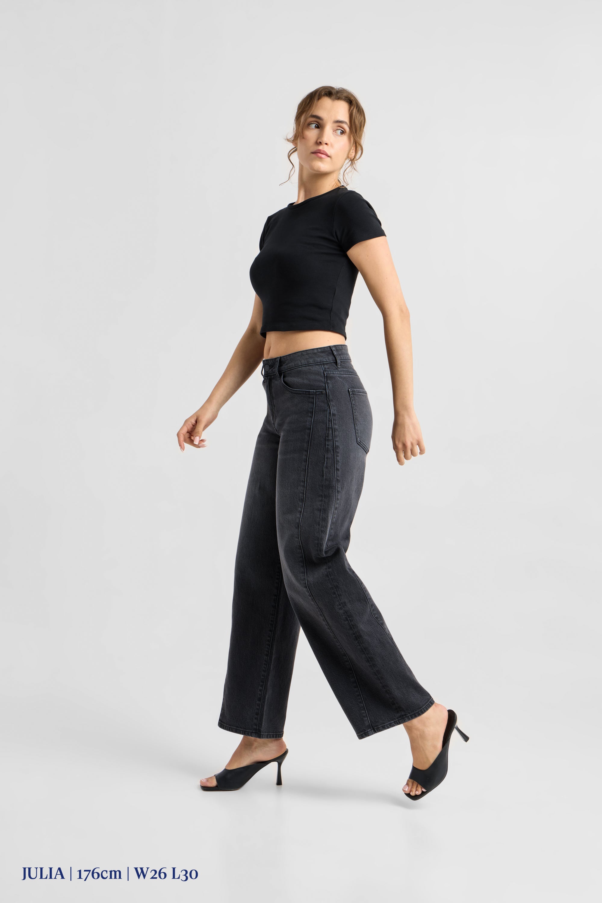 ASH Barrel Leg Minimal Stretch - Cutline - Vintage Black
