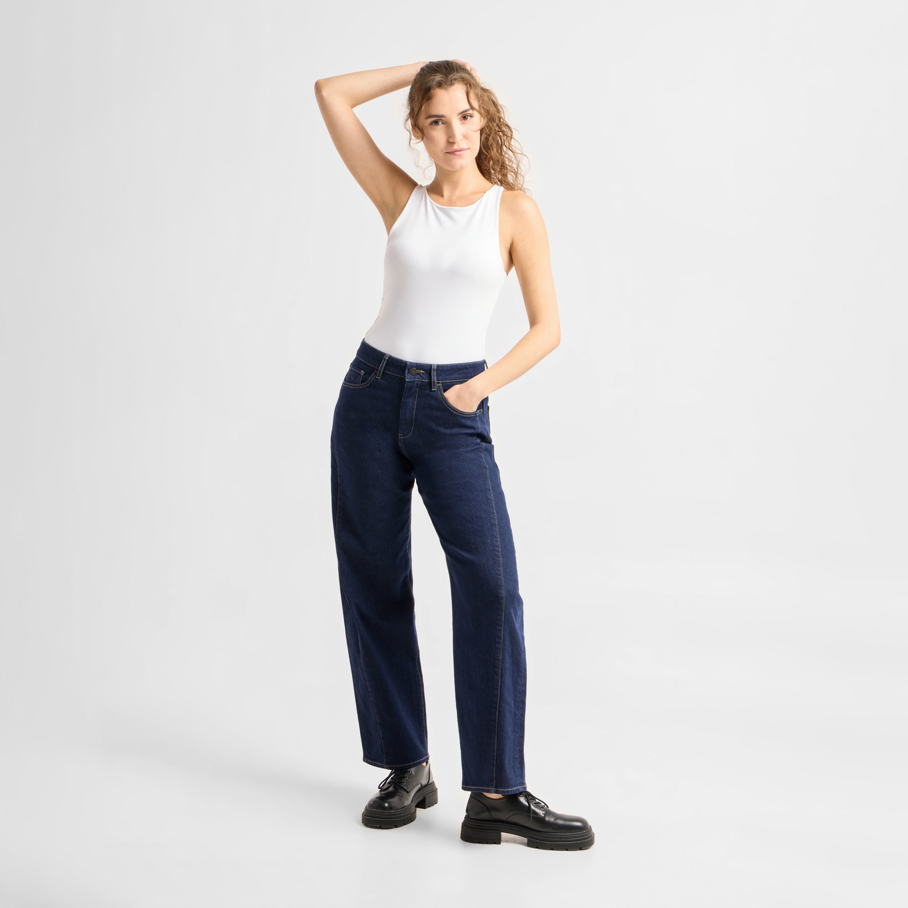 ASH Barrel Leg Minimal Stretch - Cutline - Stay Blue
