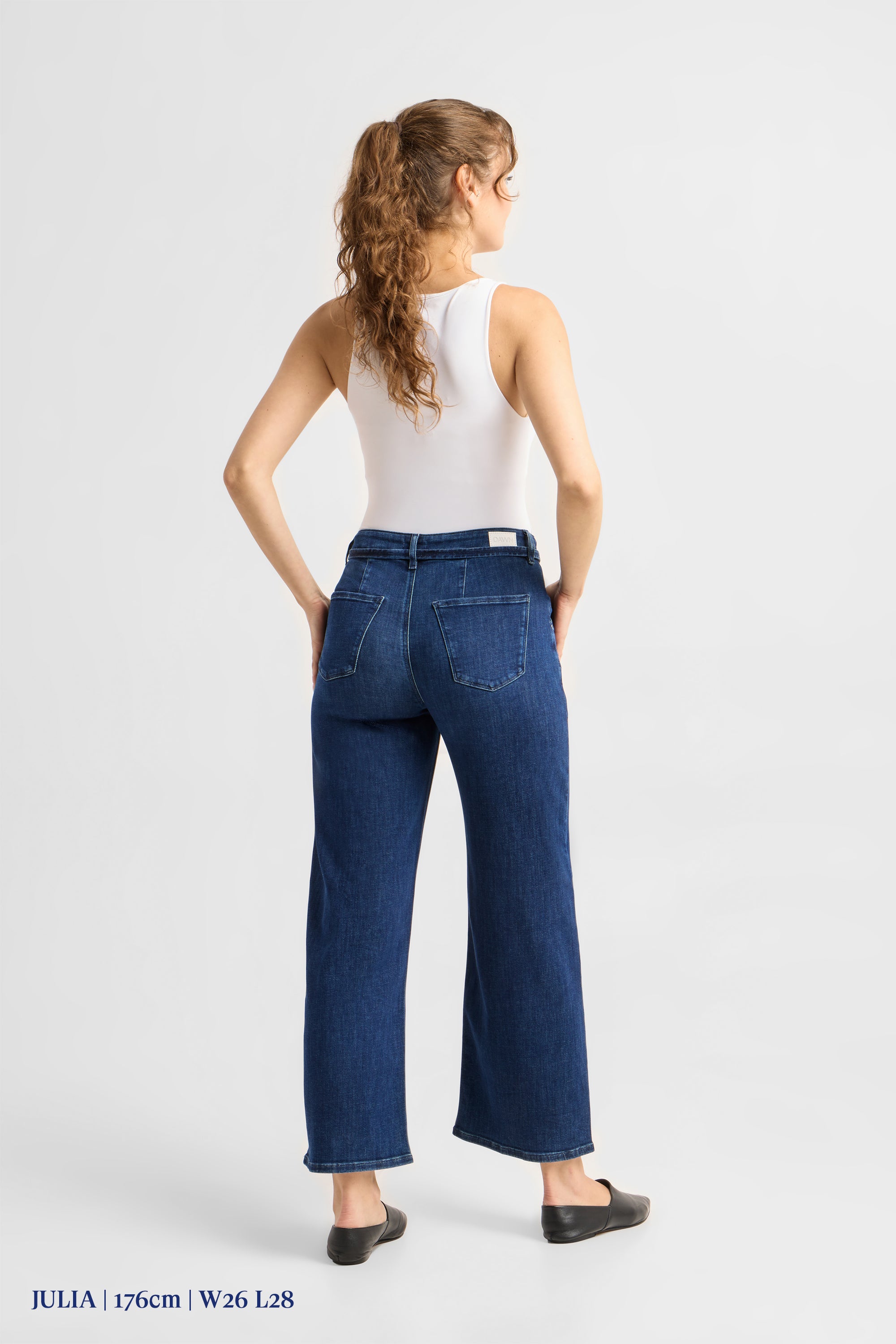 BLINK High Waist Culotte Jeans - Dark Blue