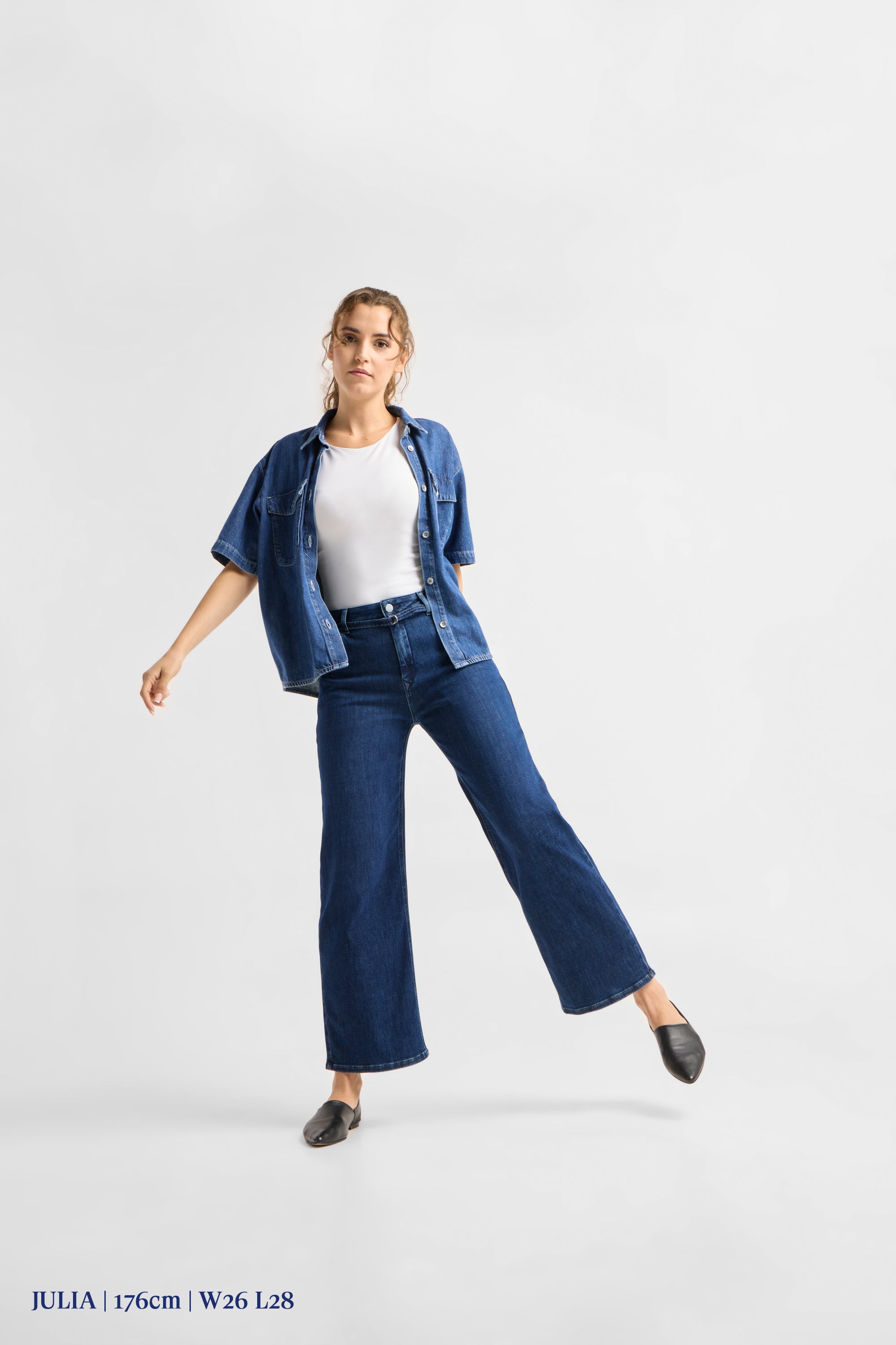BLINK High Waist Culotte Jeans - Dark Blue