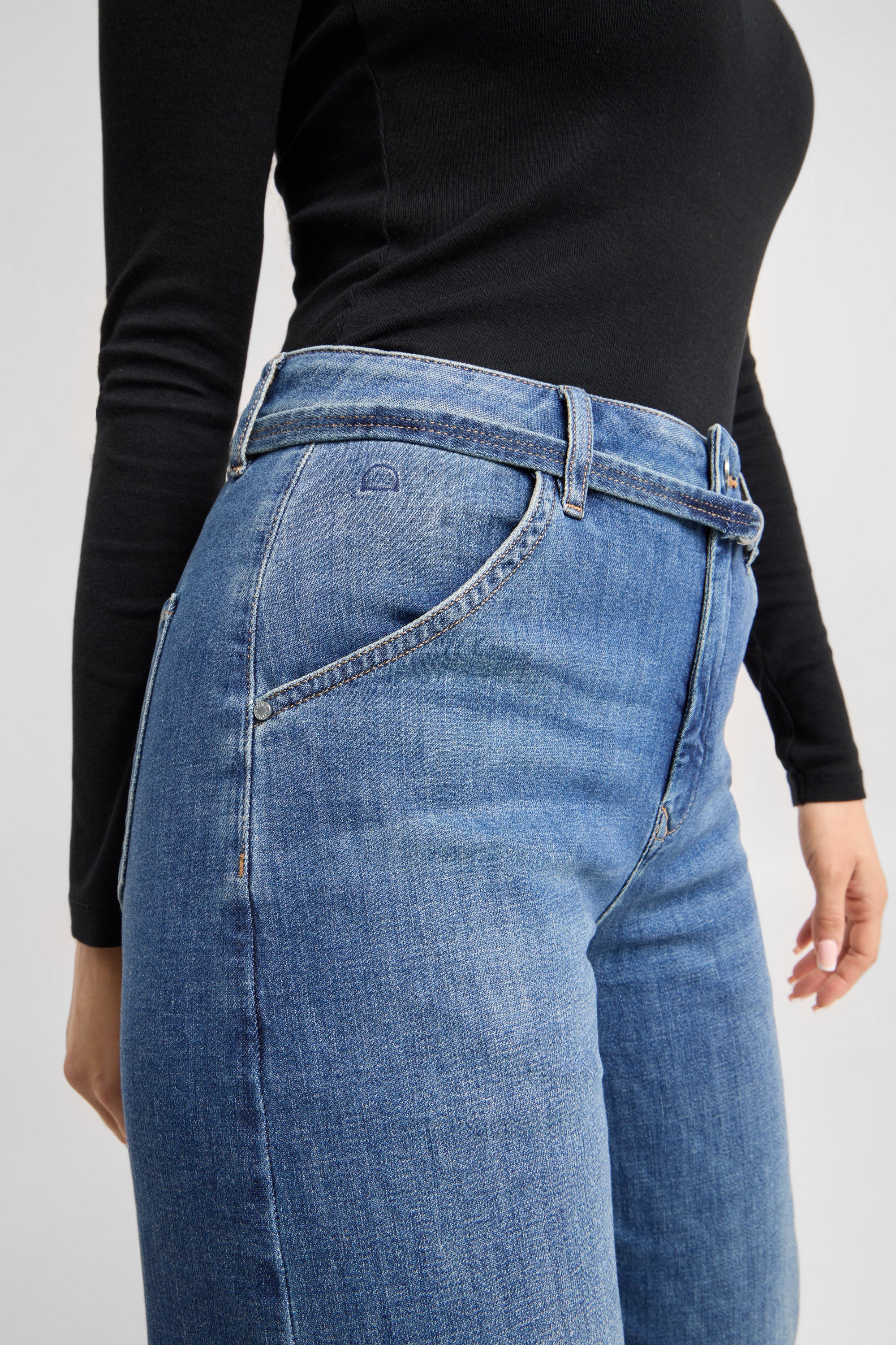 BLINK High Waist Culotte Jeans - Vintage Blue