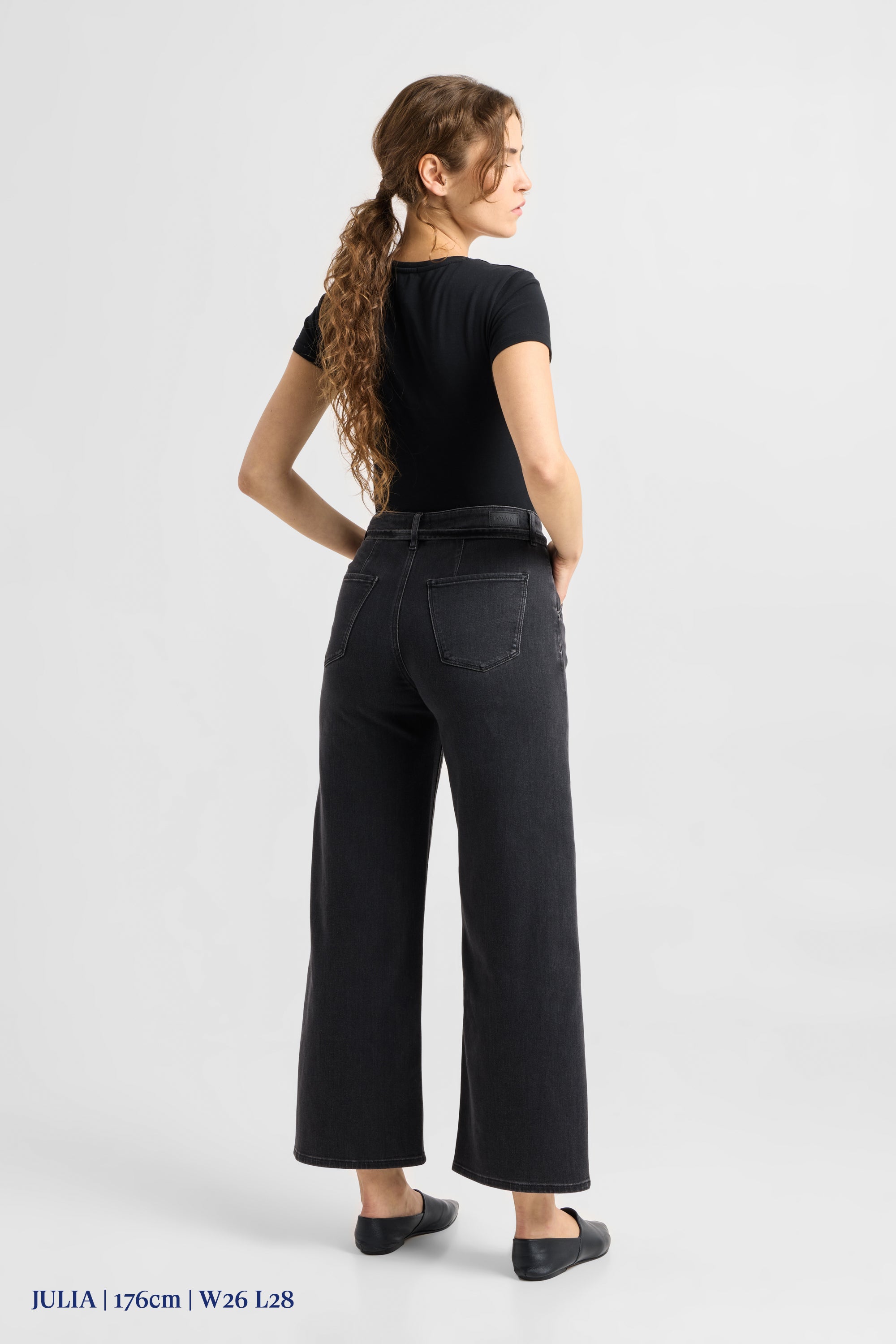 BLINK High Waist Culotte Jeans - Black Denim