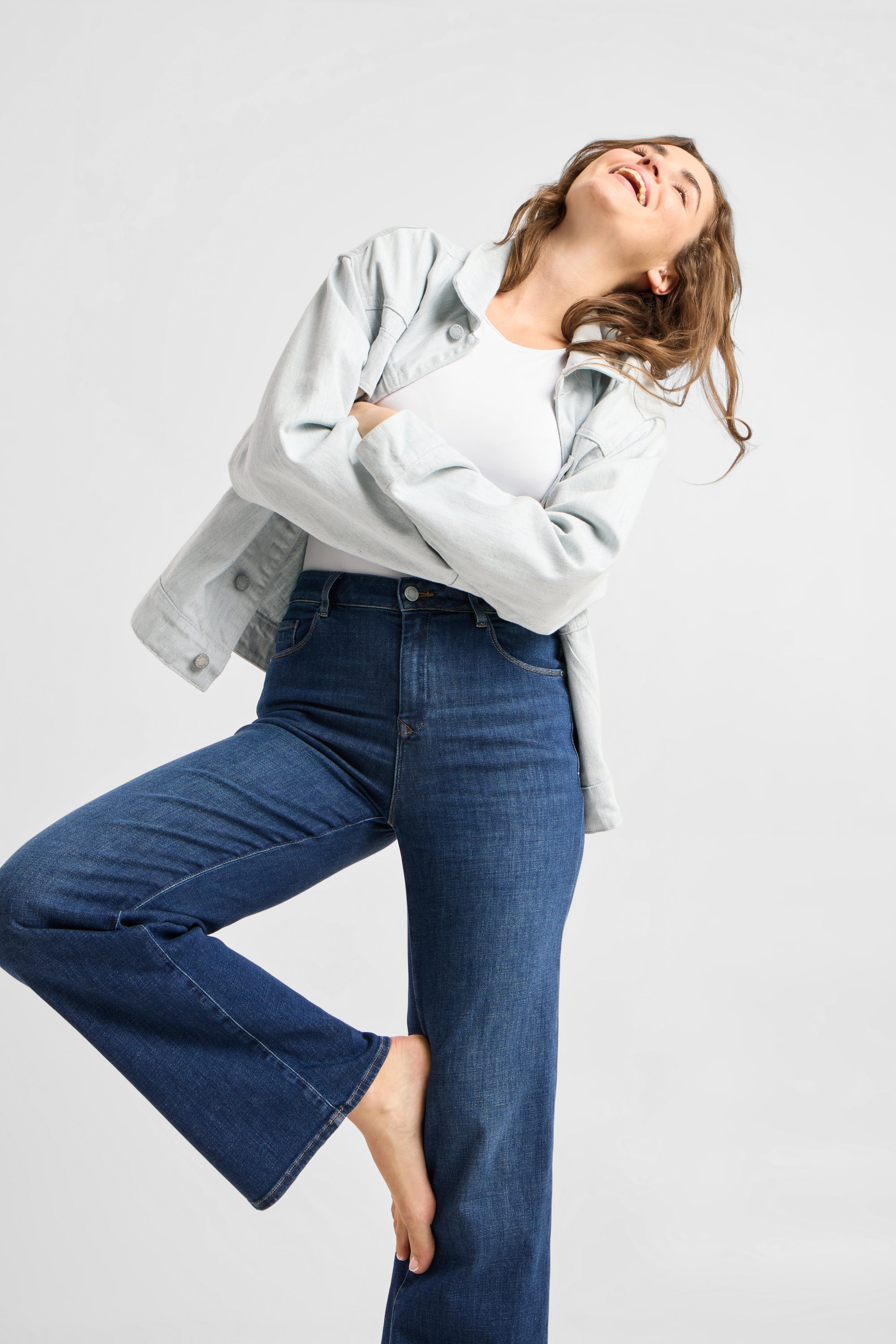 DEW Flared Soft Denim - Classic - Dark Blue