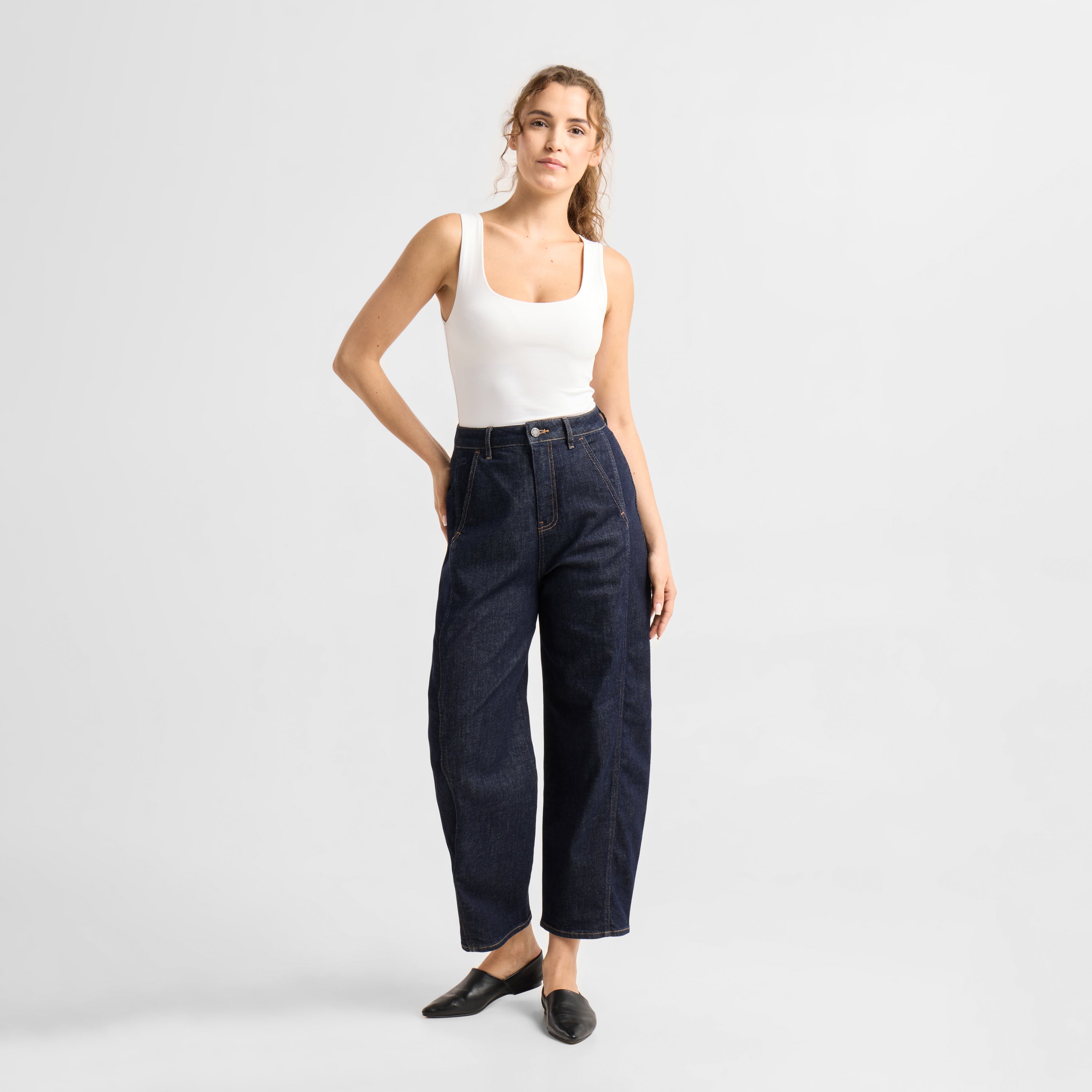 MOONDUST Soft Denim - Wide Barrel leg - Raw Blue