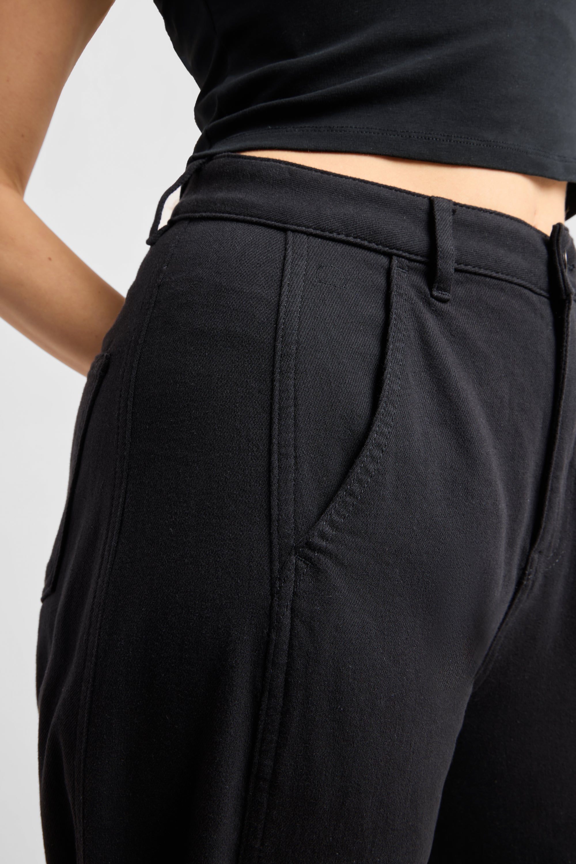 MOONDUST Soft Denim - Wide Barrel leg - Stay Black
