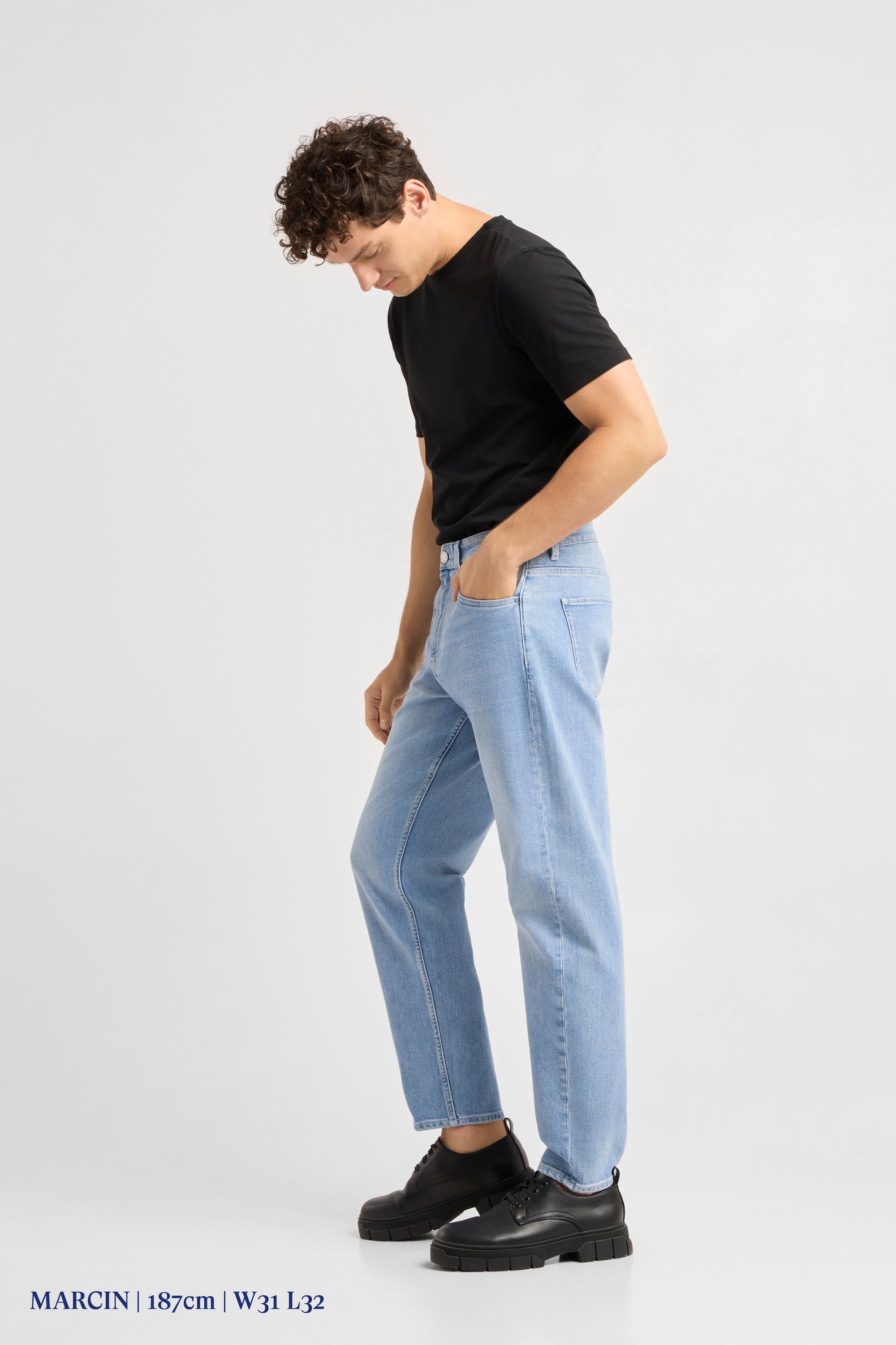 RISE Relaxed Tapered Minimal Stretch - Basic - Bright Blue