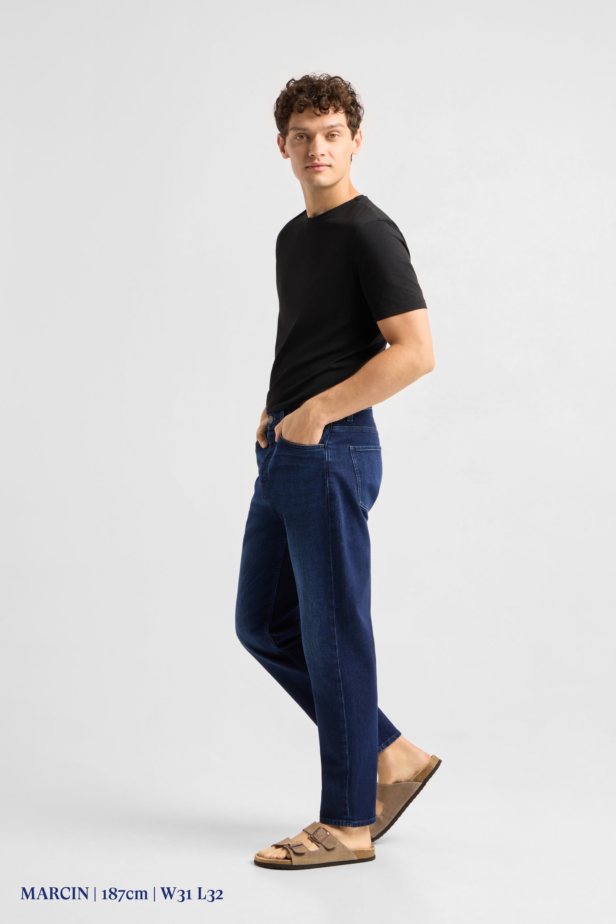 RISE Relaxed Tapered Minimal Stretch - Basic - Dark Blue