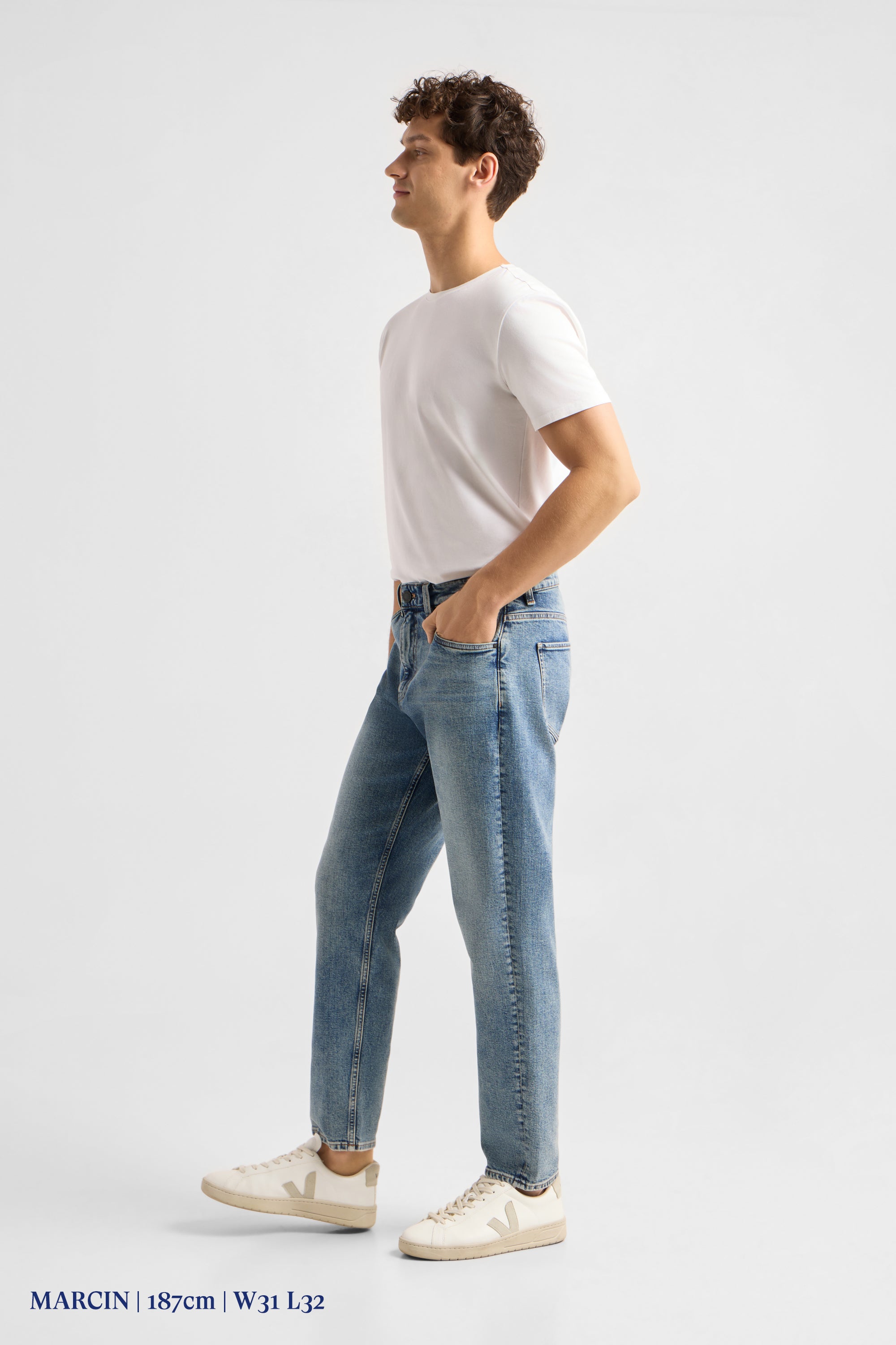 RISE Relaxed Tapered Minimal Stretch - Basic - Vintage Blue
