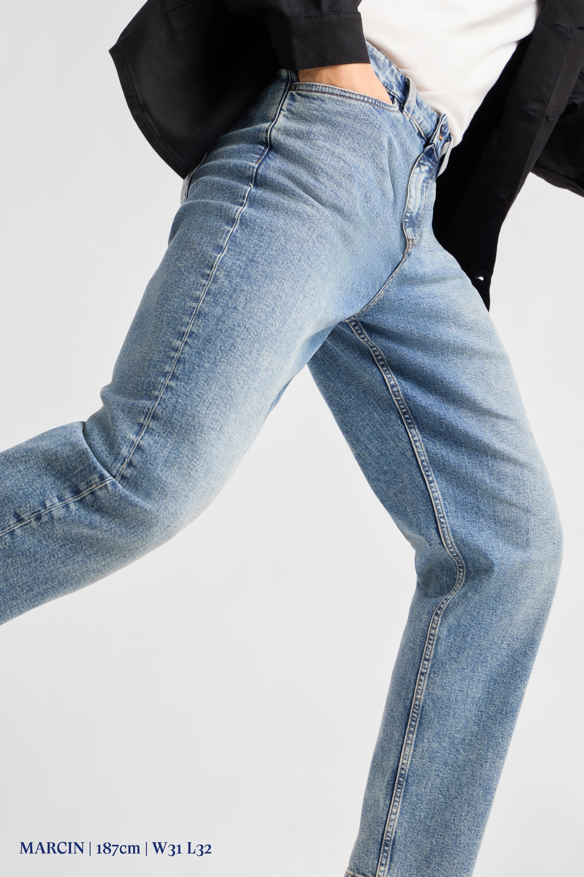 RISE Relaxed Tapered Minimal Stretch - Basic - Vintage Blue