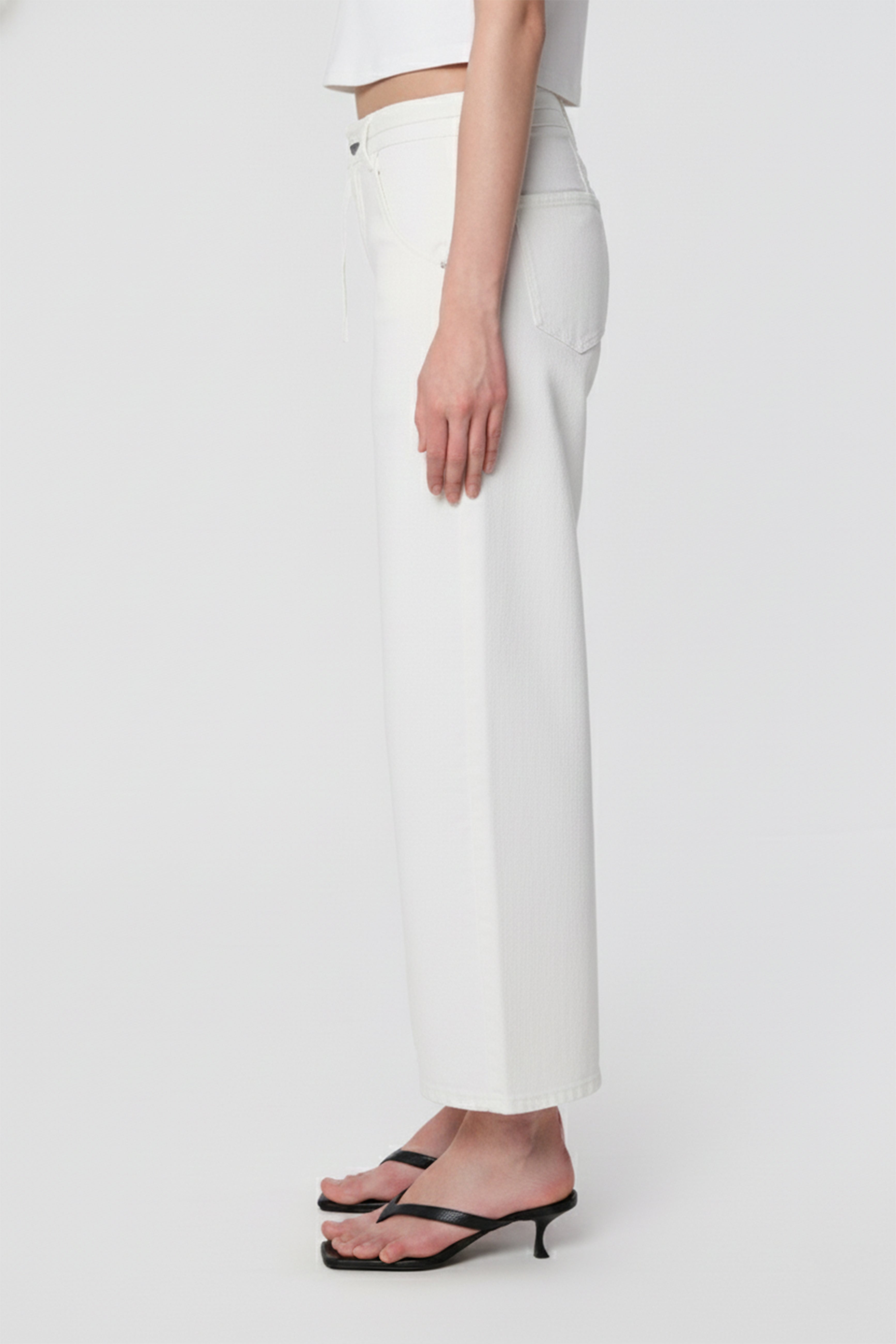 BLINK Wide Barrel Culotte Soft Denim - Classic - White Denim