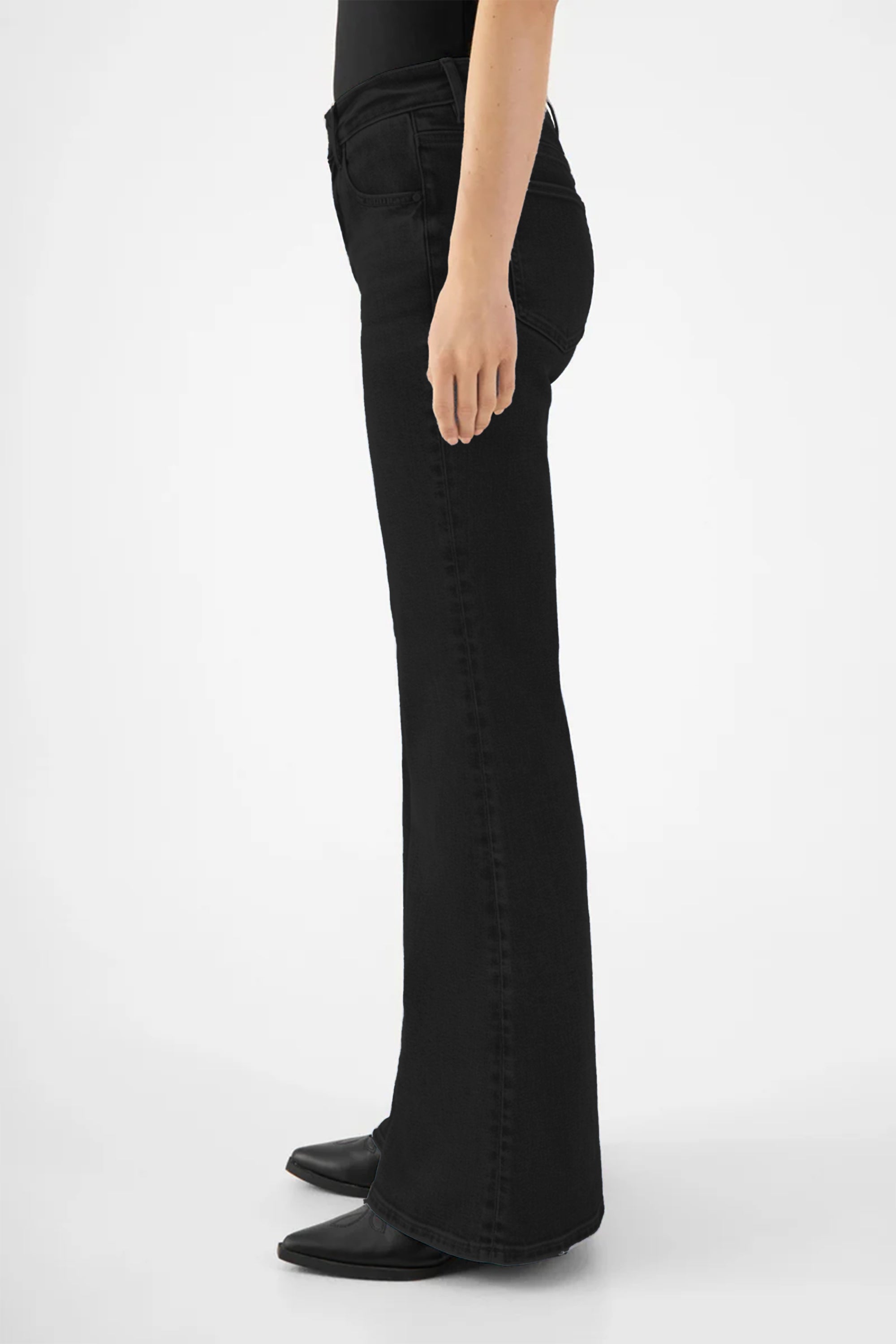 CELESTIAL Slim Flared Soft Tencel - Vintage Black