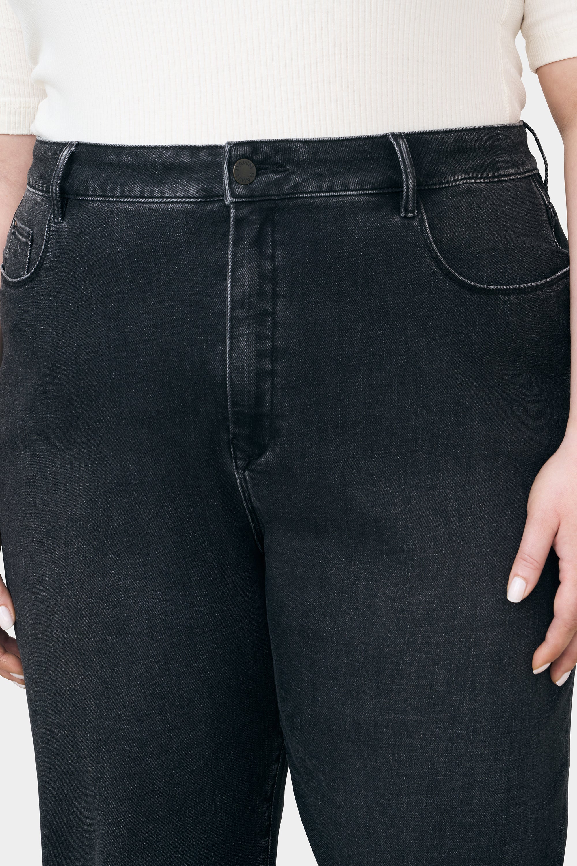 STARDUST O-Shape Soft Denim - Curvy - Black/Black