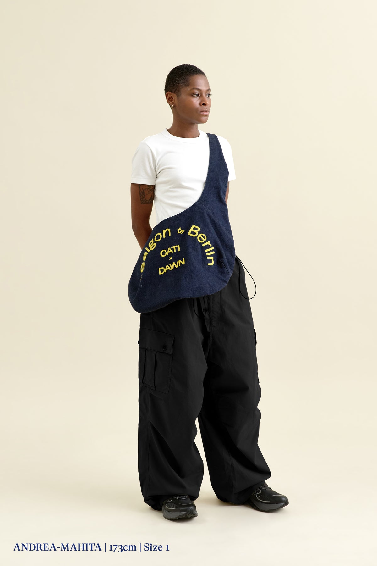 MAY MAY - Baggy Cargo Pants - Black