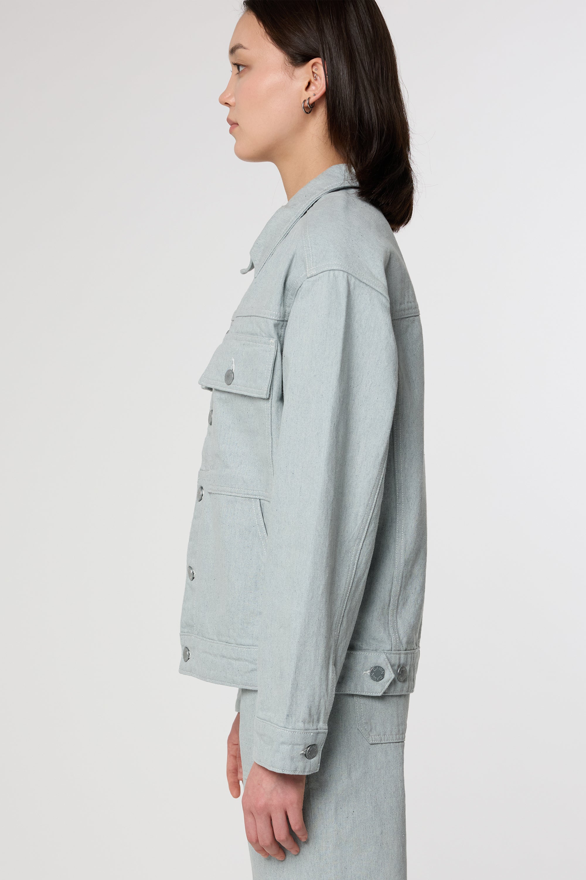 DUNE Boxy Jacket - PIW Non Stretch - Recycled Blue - Womenswear