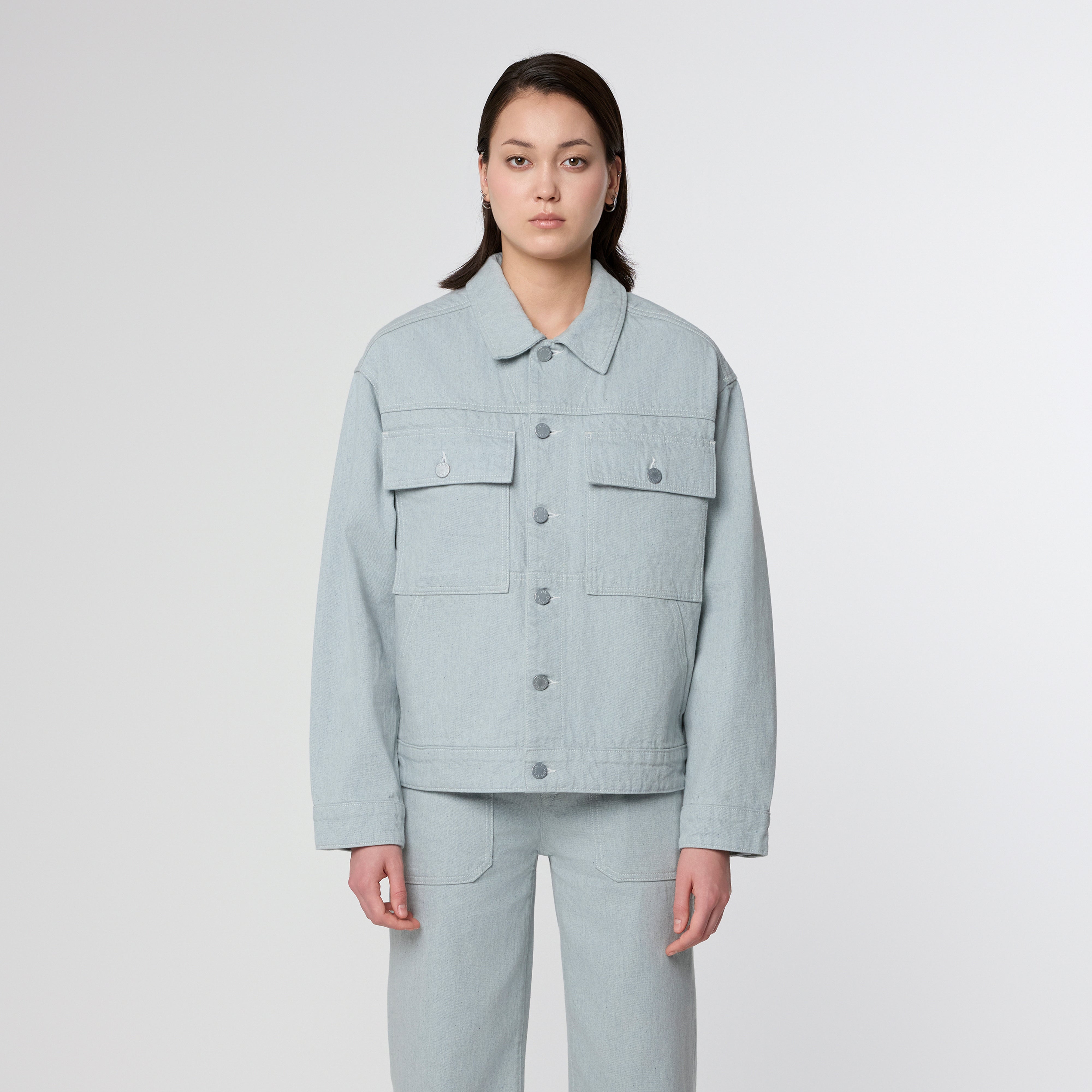 DUNE Boxy Jacket - PIW Non Stretch - Recycled Blue - Womenswear