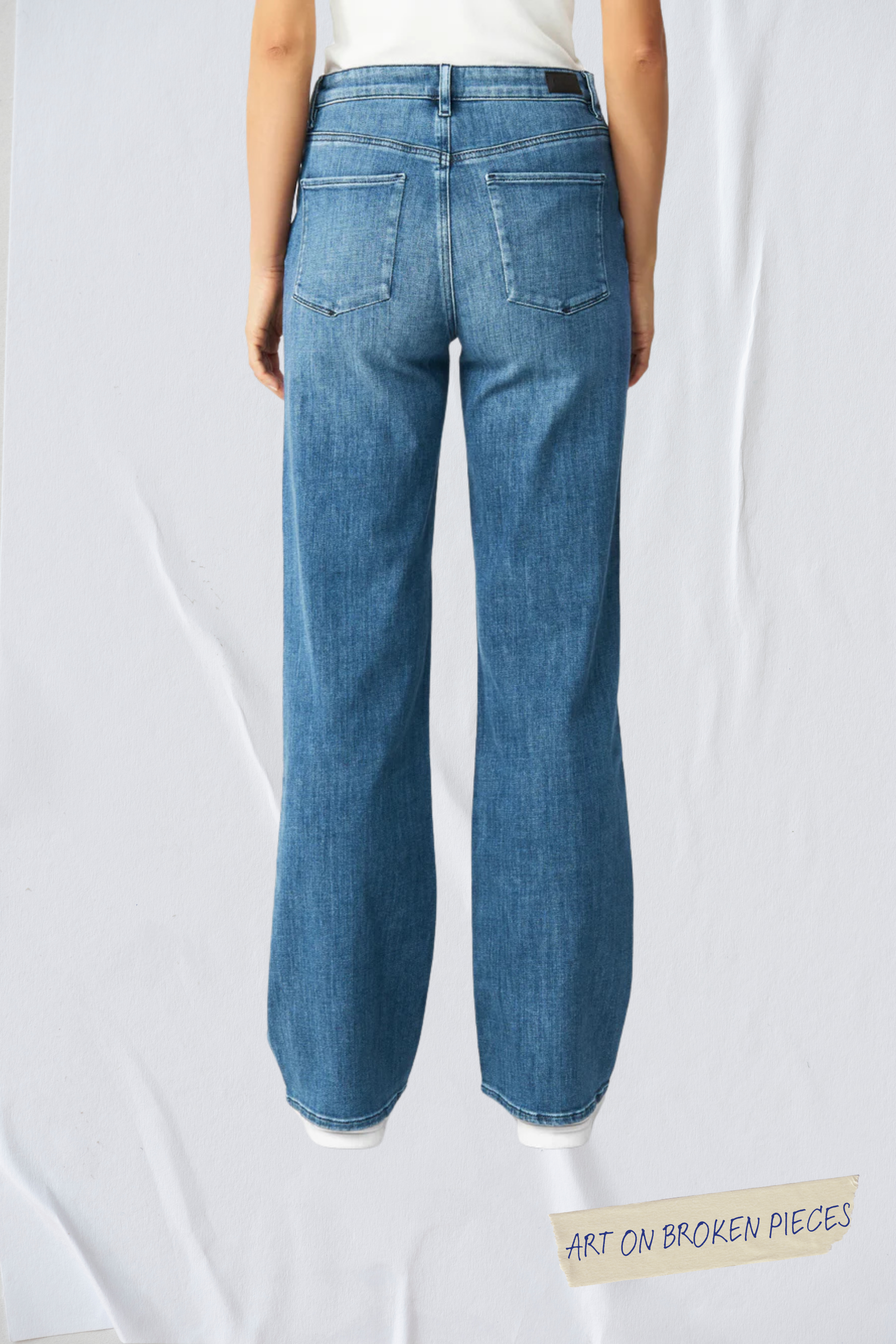 DEW Flared Soft Denim - Classic - Medium Blue - Art on Broken Pieces