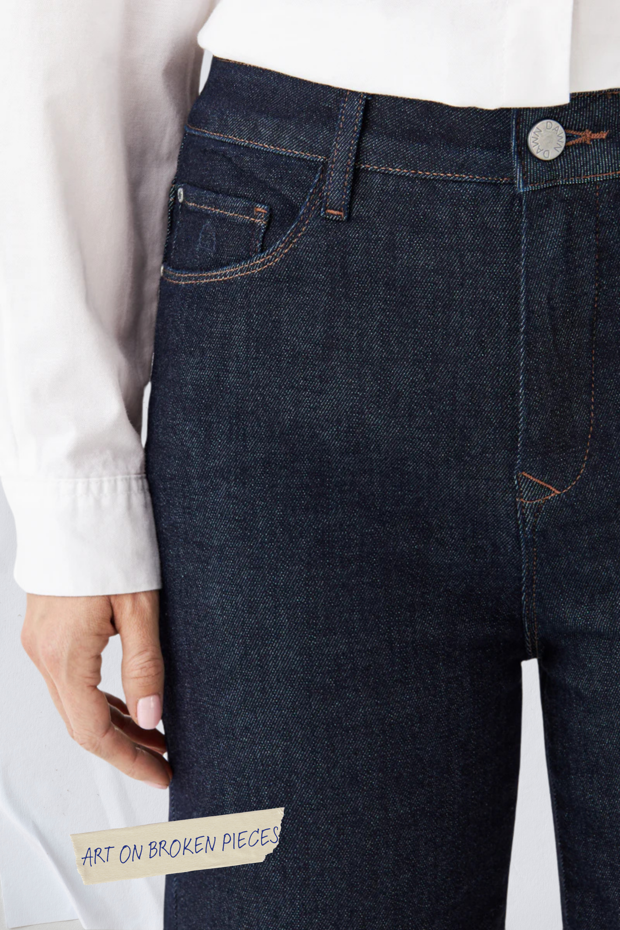 DEW Flared Soft Denim - Classic - Raw Blue - Art on Broken Pieces