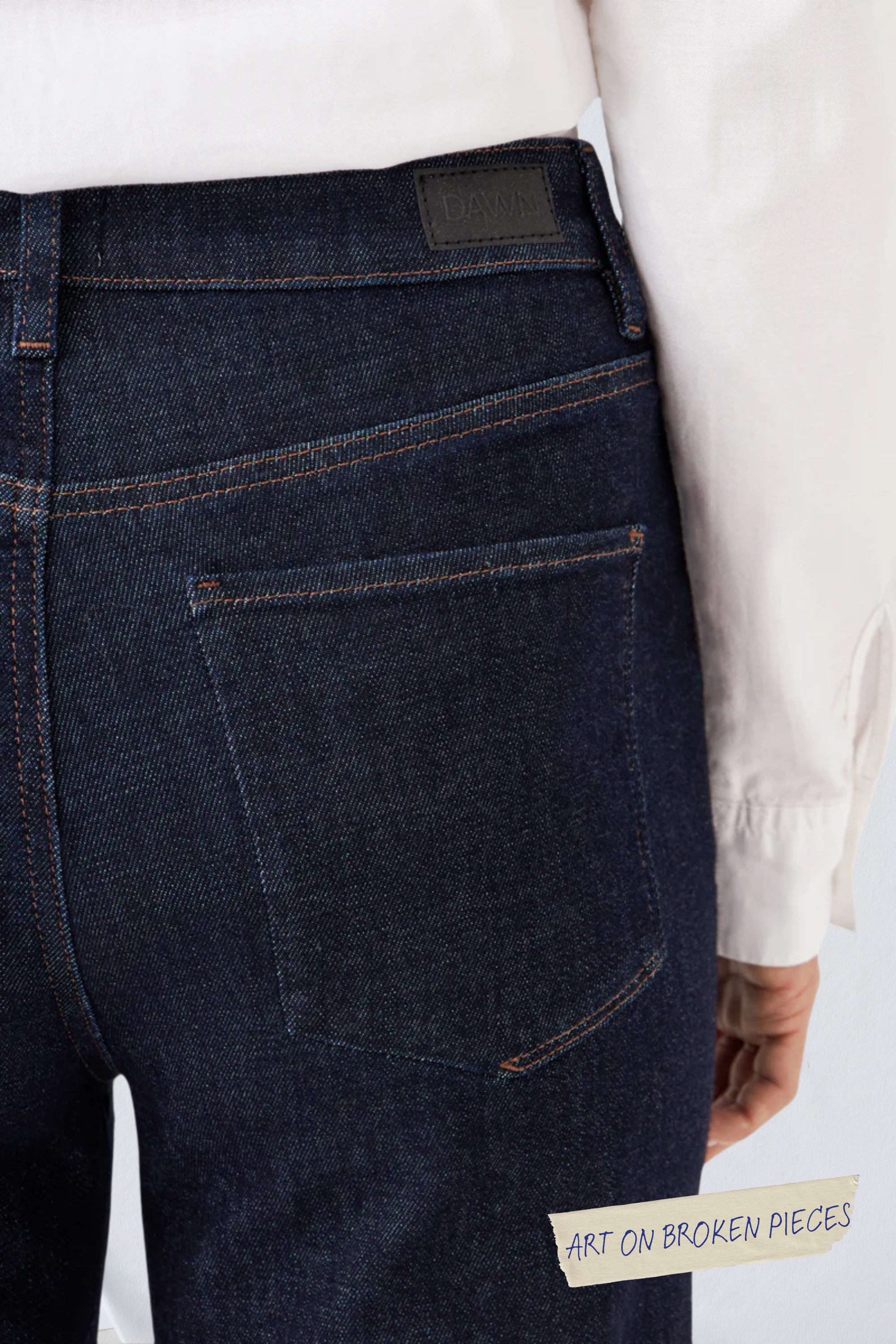 DEW Flared Soft Denim - Classic - Raw Blue - Art on Broken Pieces