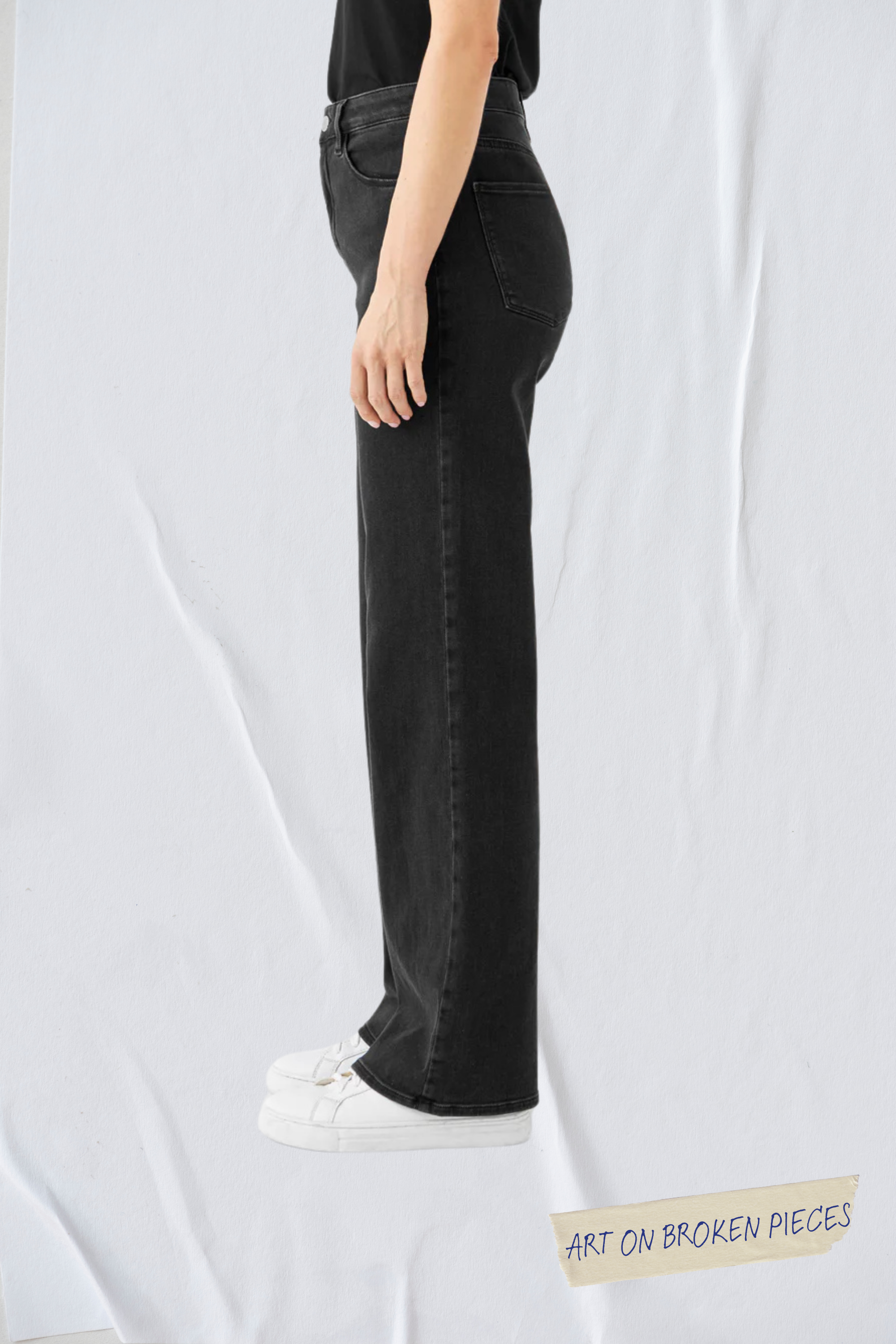 DEW Flared Soft Denim - Classic - Black Denim - Art on Broken Pieces