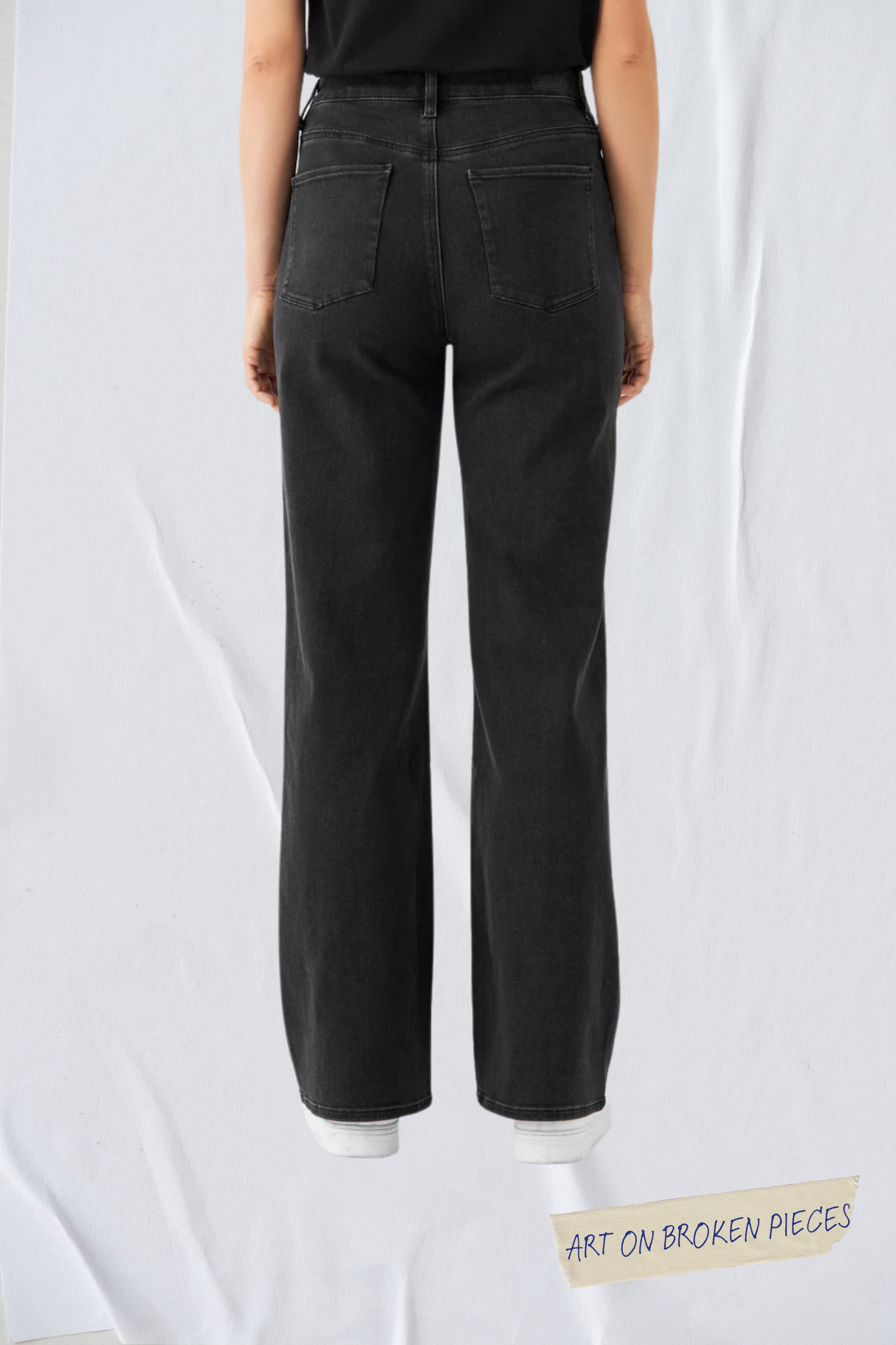 DEW Flared Soft Denim - Classic - Black Denim - Art on Broken Pieces