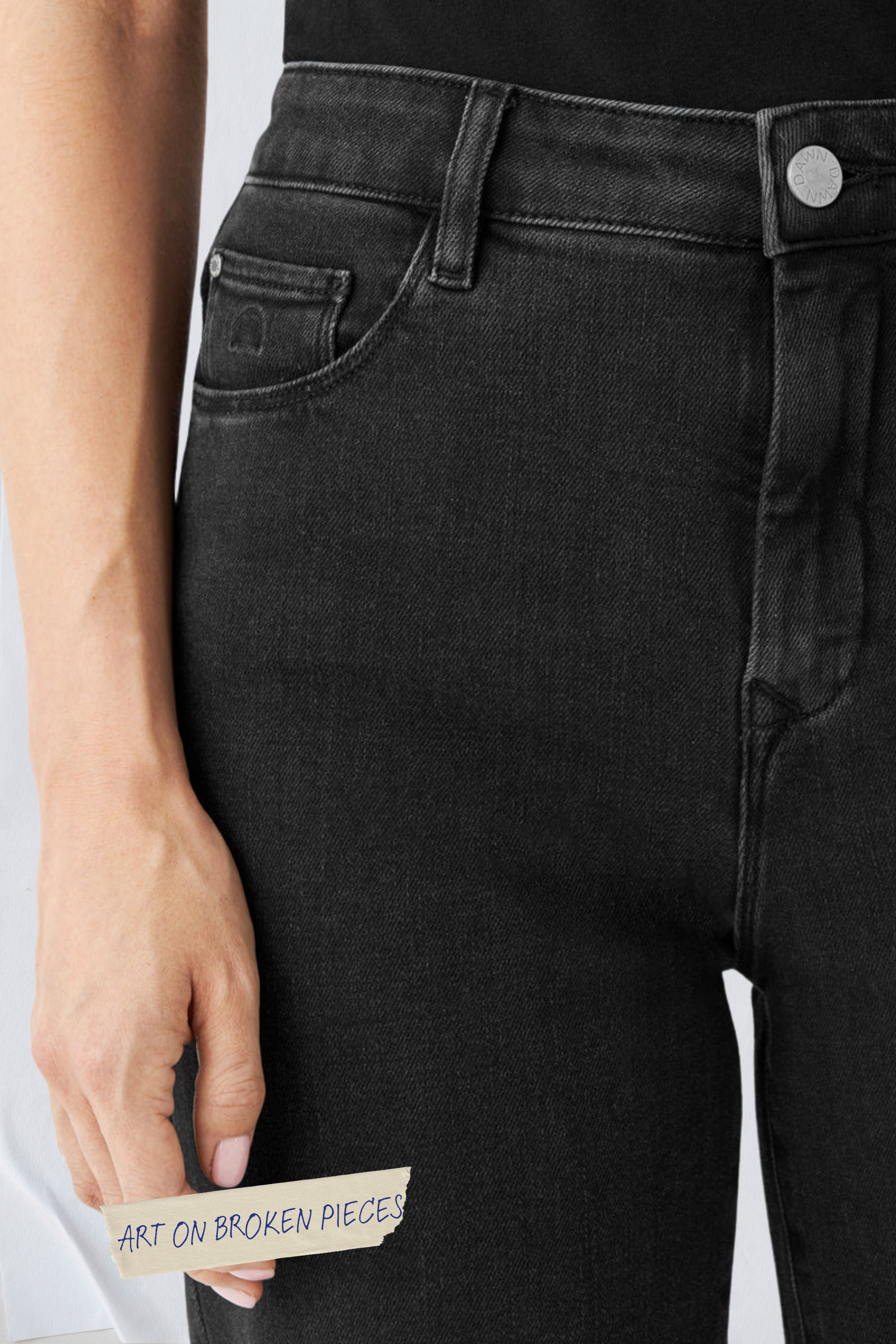 DEW Flared Soft Denim - Classic - Black Denim - Art on Broken Pieces