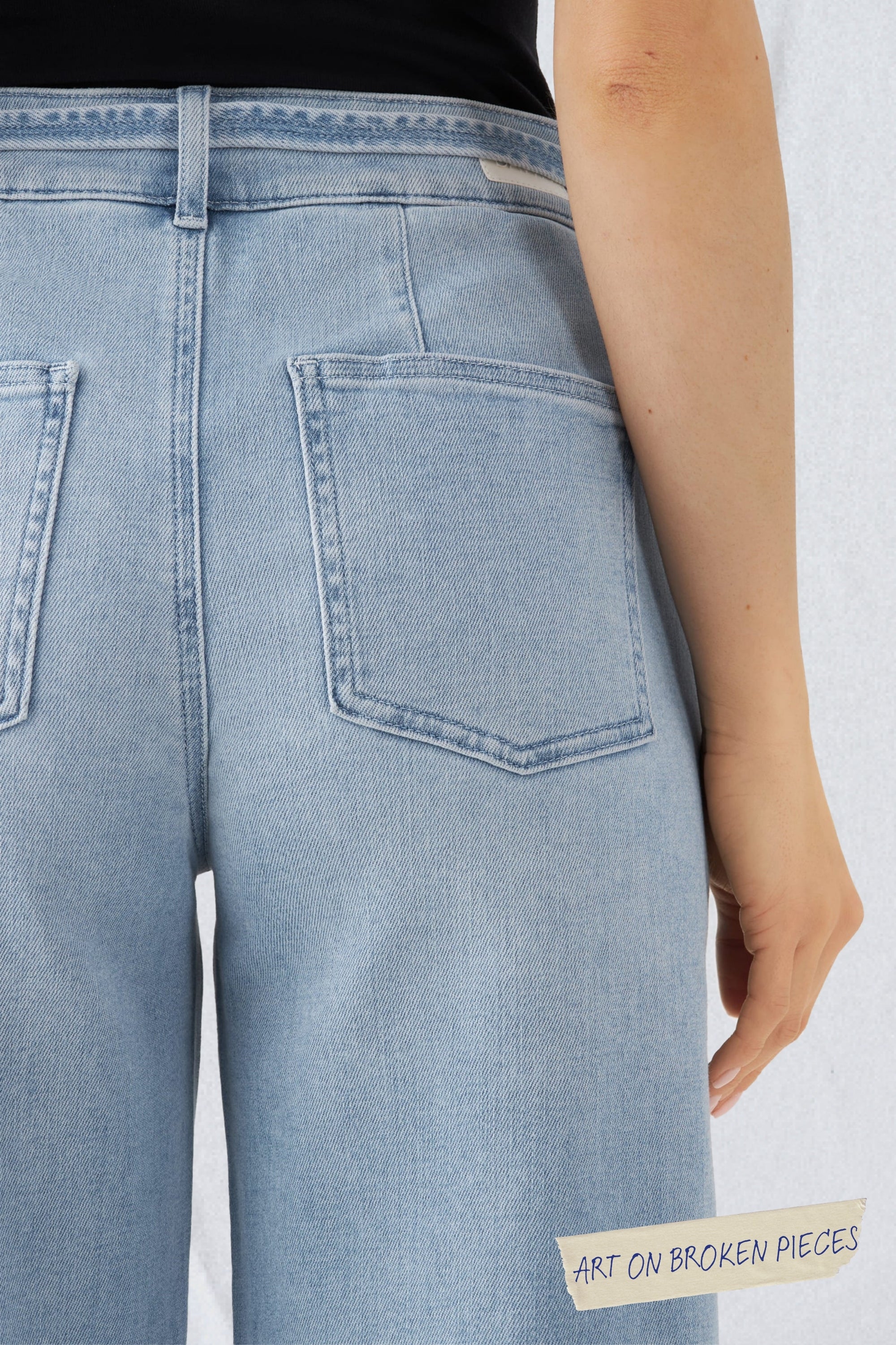 BLINK High Waist Culotte Jeans - Light Blue - Art on Broken Pieces
