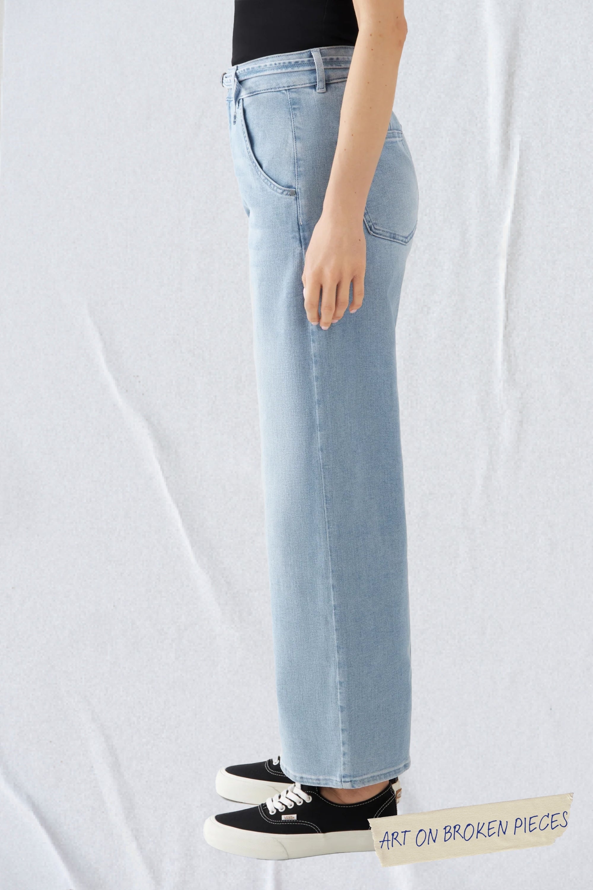 BLINK High Waist Culotte Jeans - Light Blue - Art on Broken Pieces