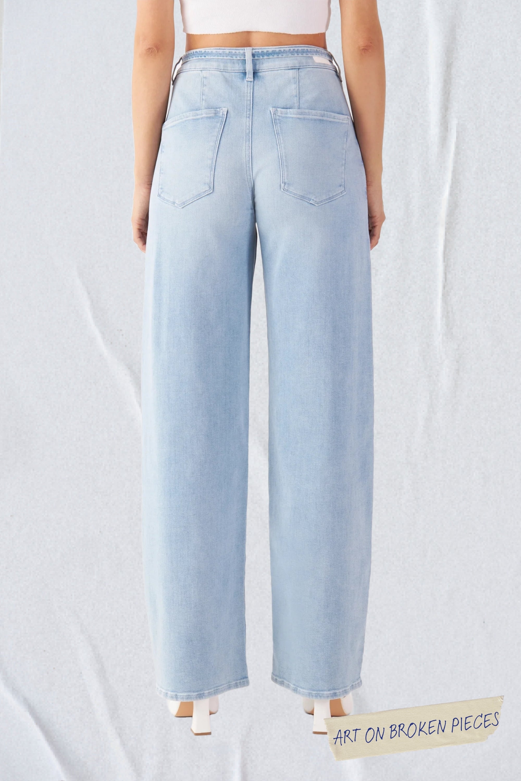 BLINK High Waist Wide - Light Blue - Art on Broken Pieces