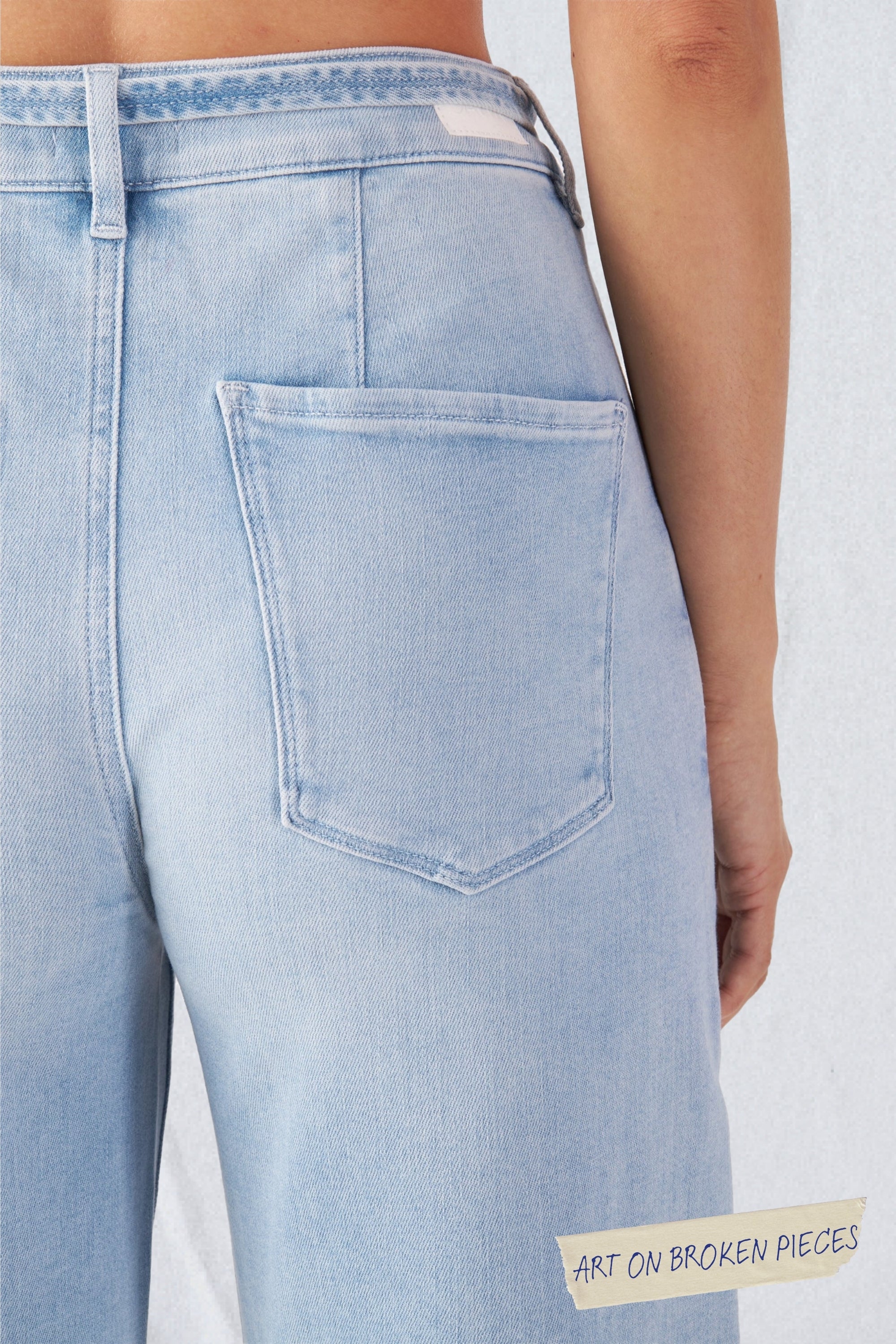 BLINK High Waist Wide - Light Blue - Art on Broken Pieces