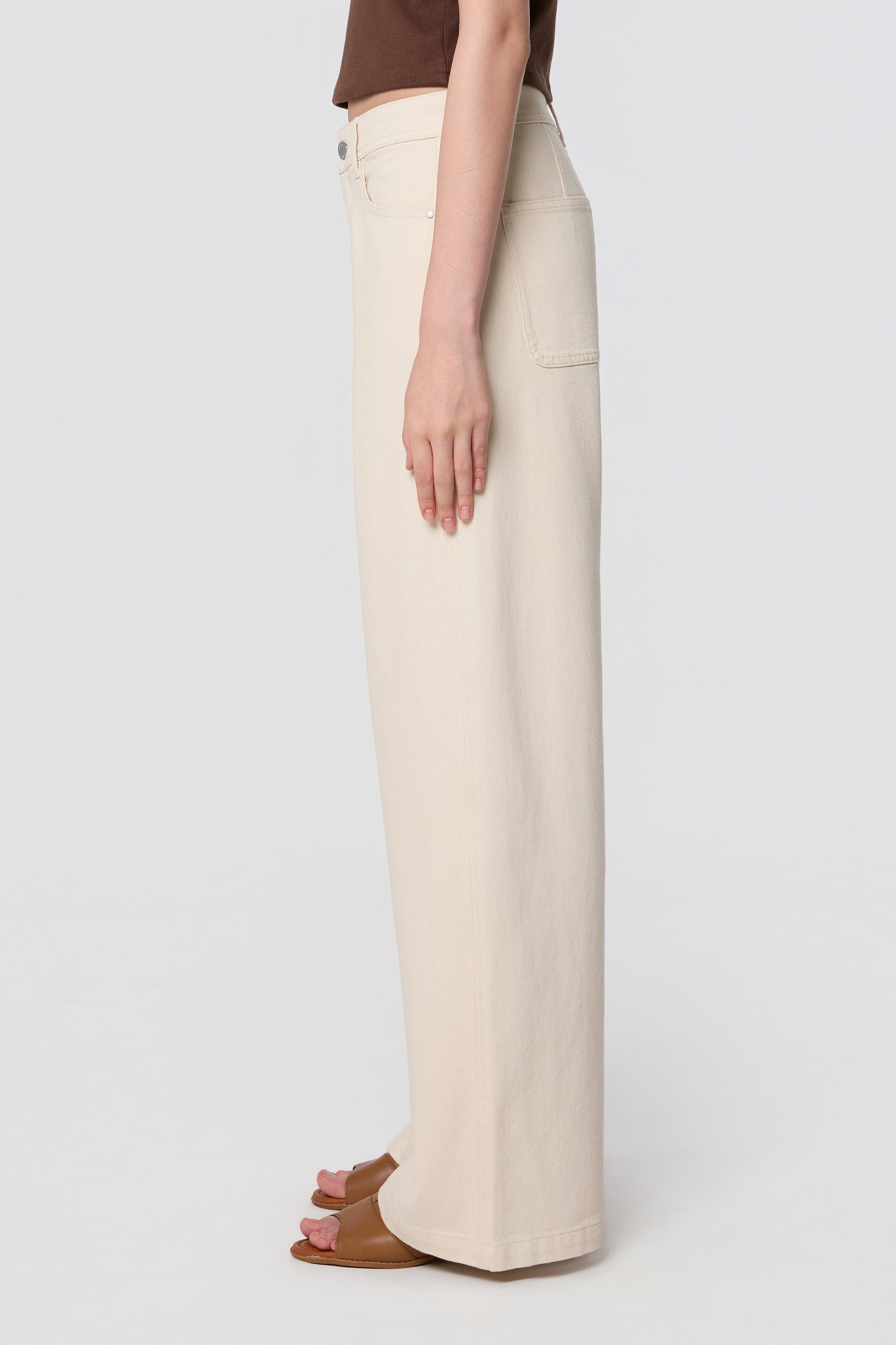 SUNNY Wide Leg Minimal Stretch - Classic - Ecru