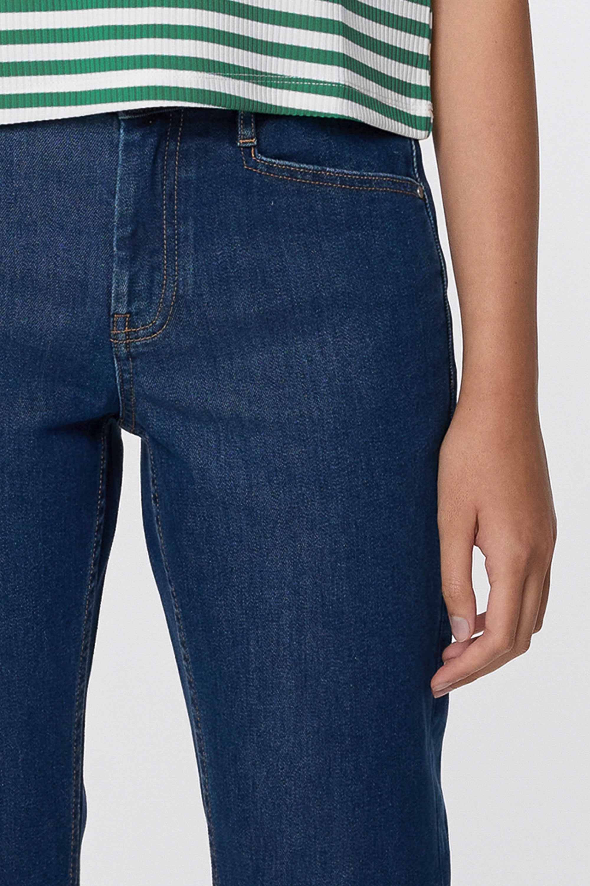 SUNSET Regular Slim Soft Tencel - Basic - Dark Blue