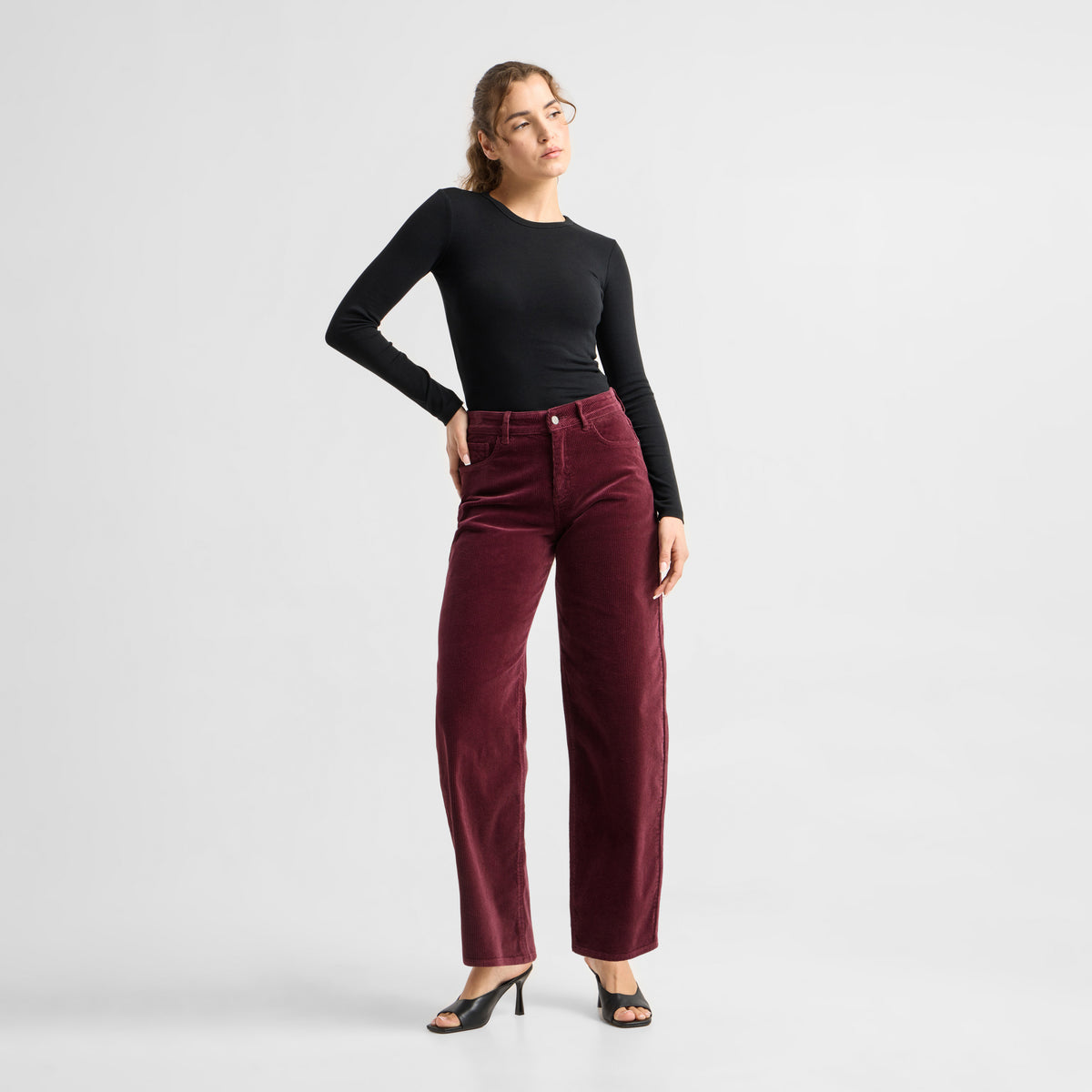 ASH Barrel Leg Corduroy - Classic - Plum Red Wine