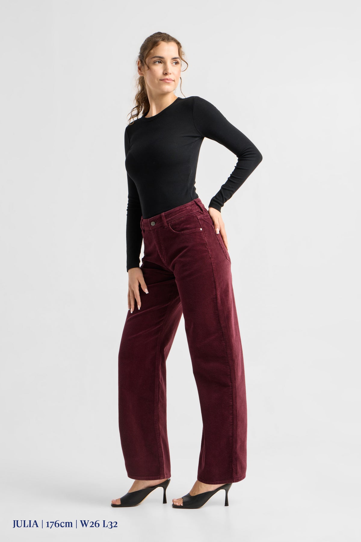 ASH Barrel Leg Corduroy - Classic - Plum Red Wine
