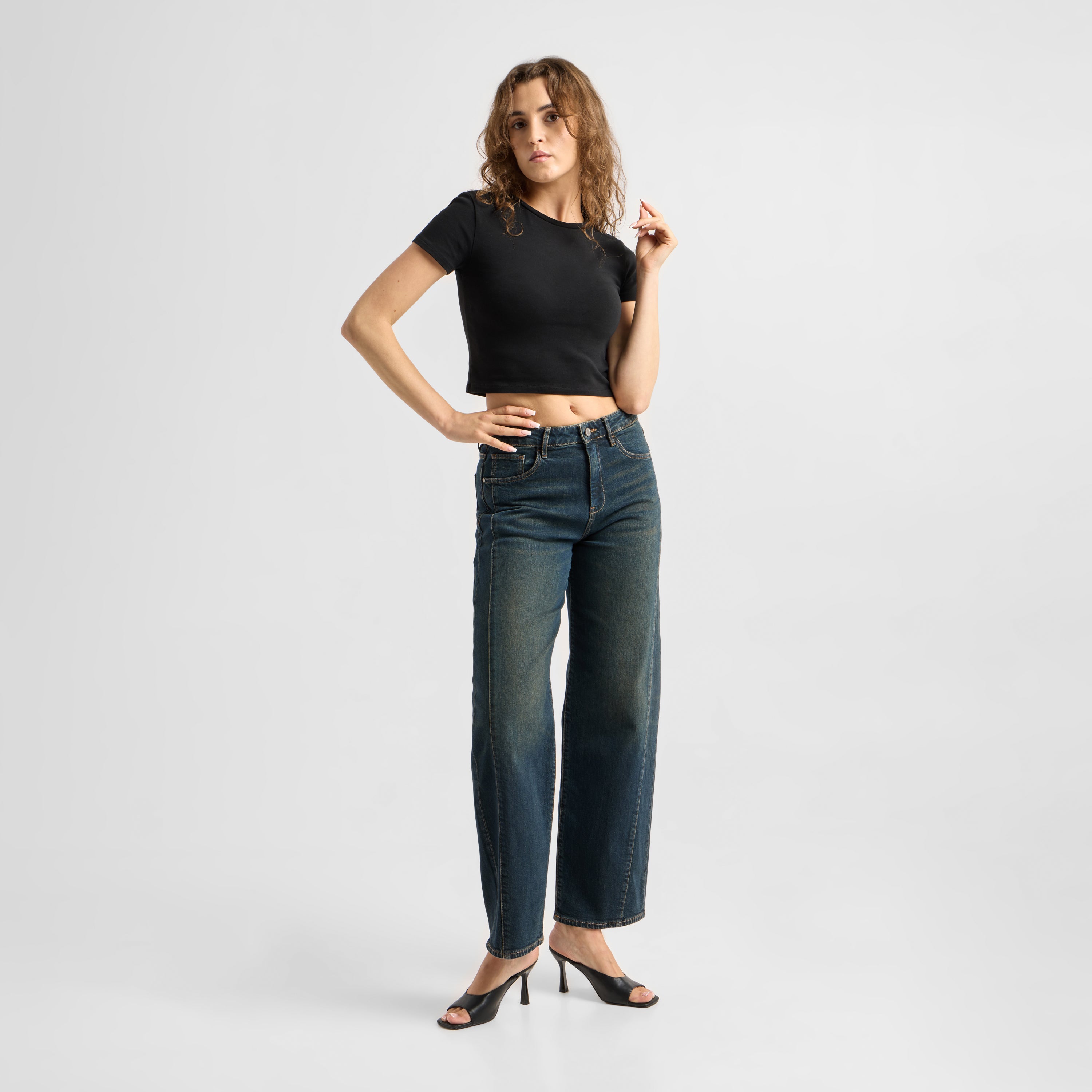 ASH Barrel Leg Minimal Stretch - Cutline - Dark Vintage Blue
