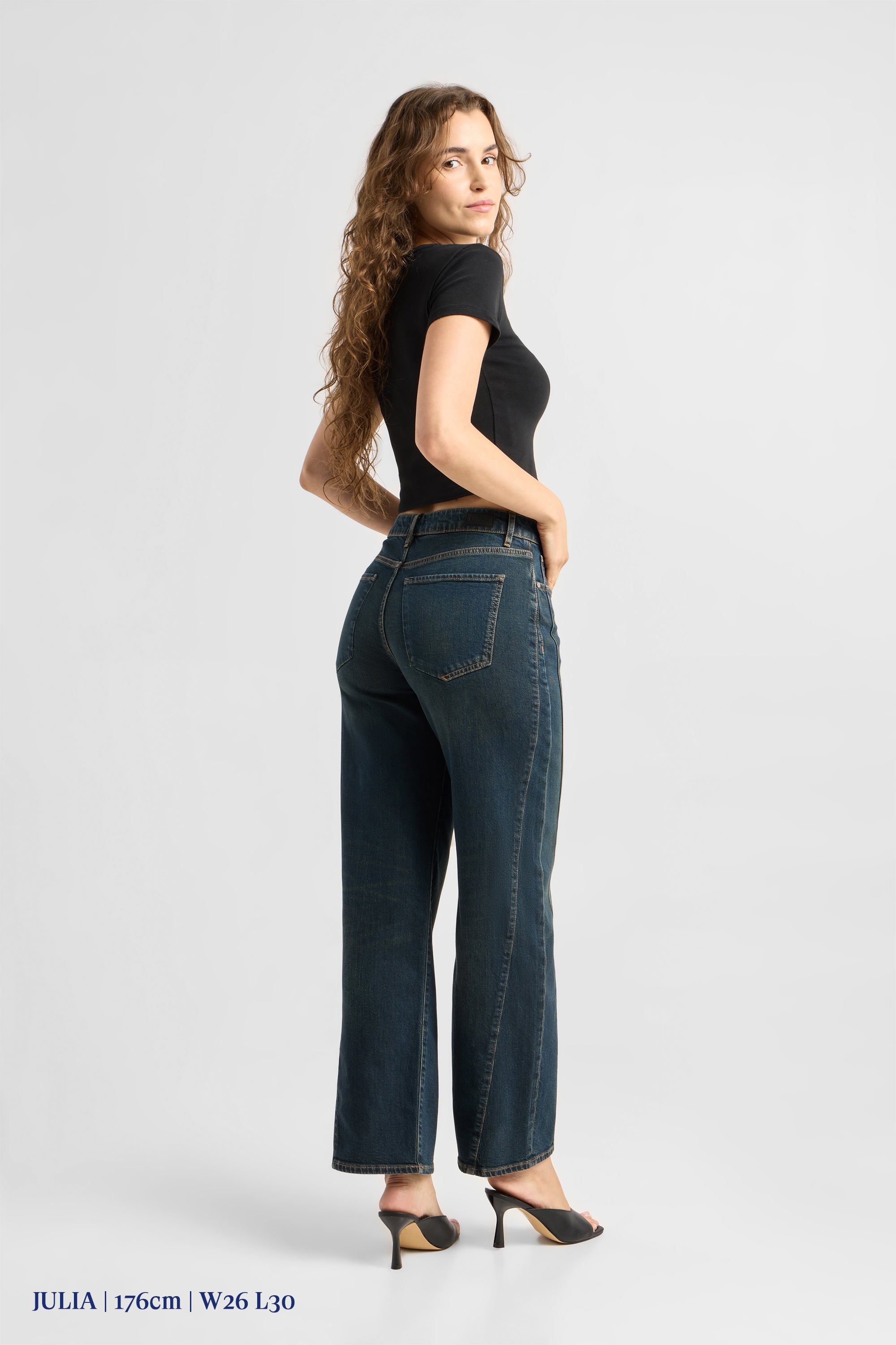 ASH Barrel Leg Minimal Stretch - Cutline - Dark Vintage Blue