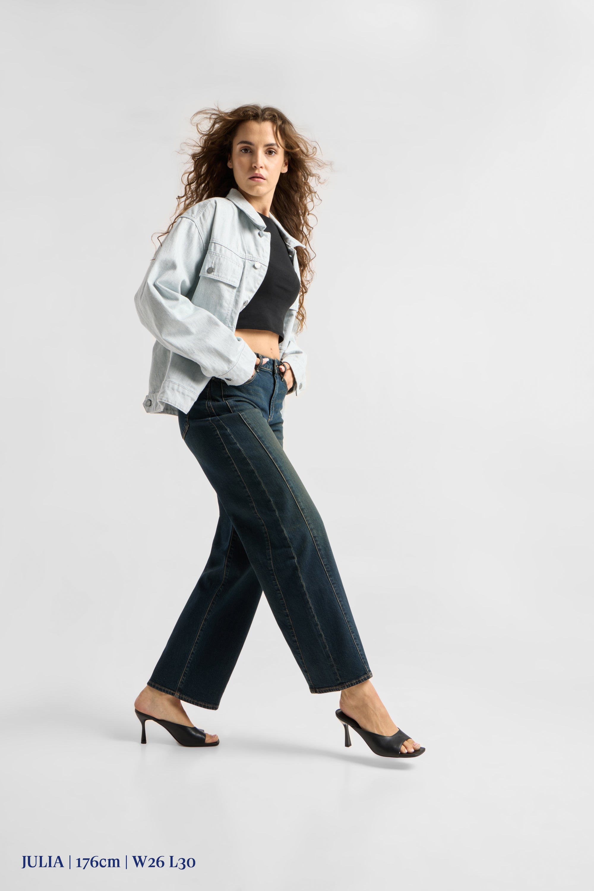 ASH Barrel Leg Minimal Stretch - Cutline - Dark Vintage Blue