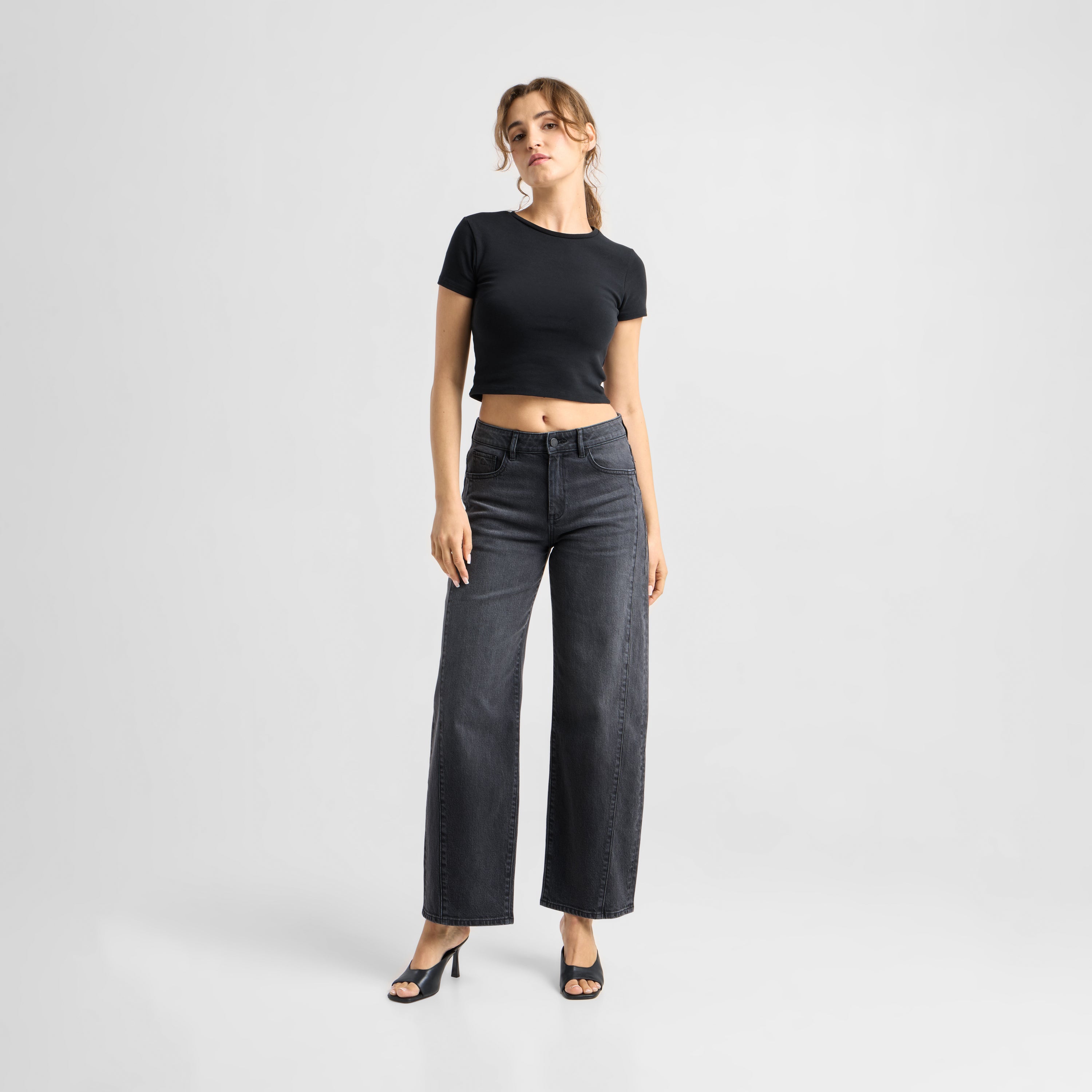ASH Barrel Leg Minimal Stretch - Cutline - Vintage Black