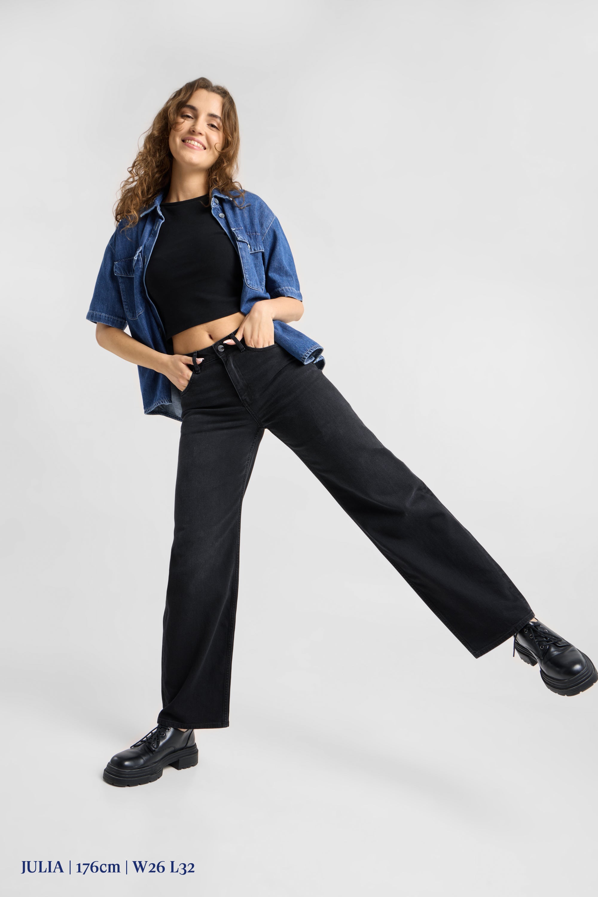 ASH Barrel Leg Minimal Stretch - Classic - Black Denim