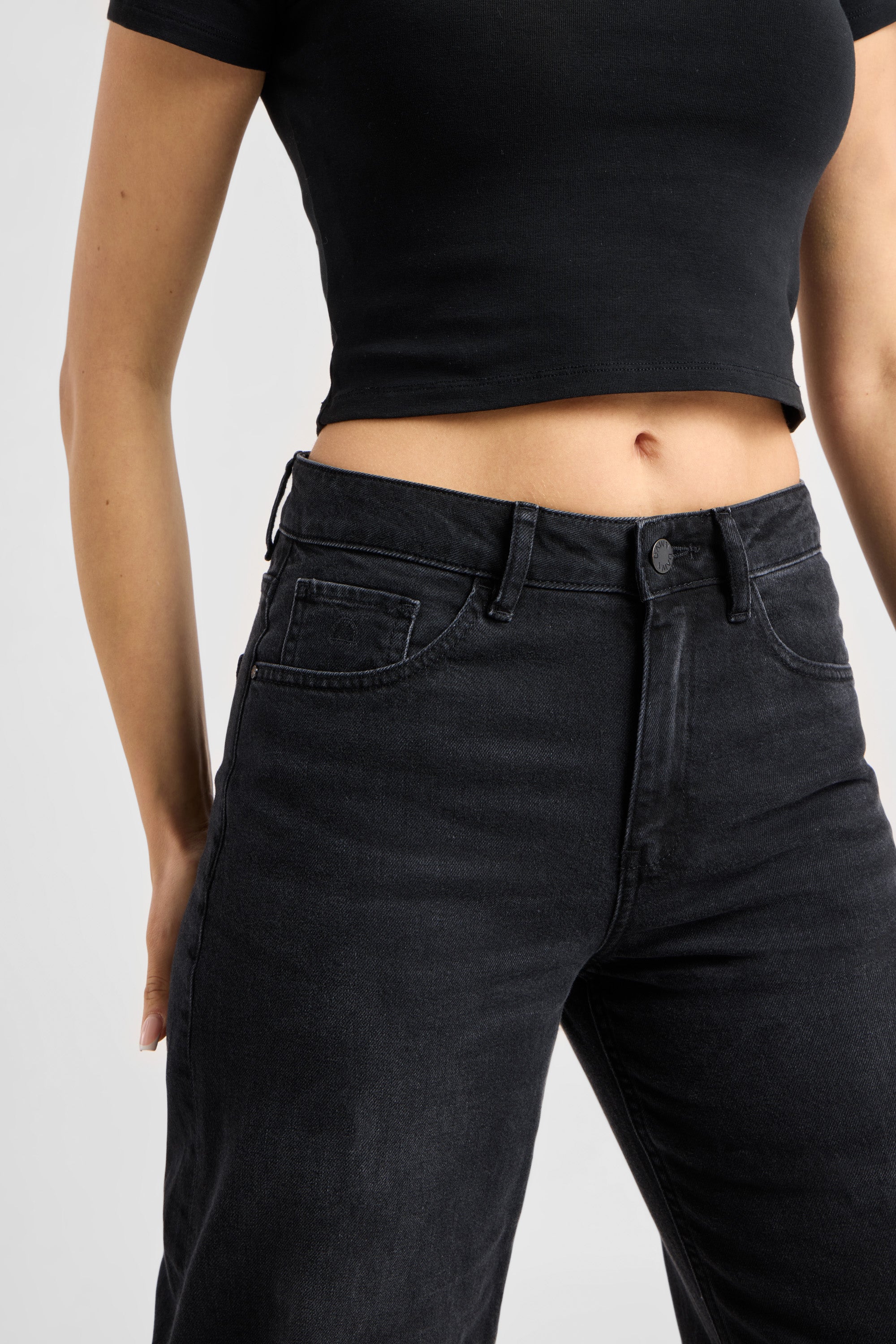 ASH Barrel Leg Minimal Stretch - Classic - Black Denim