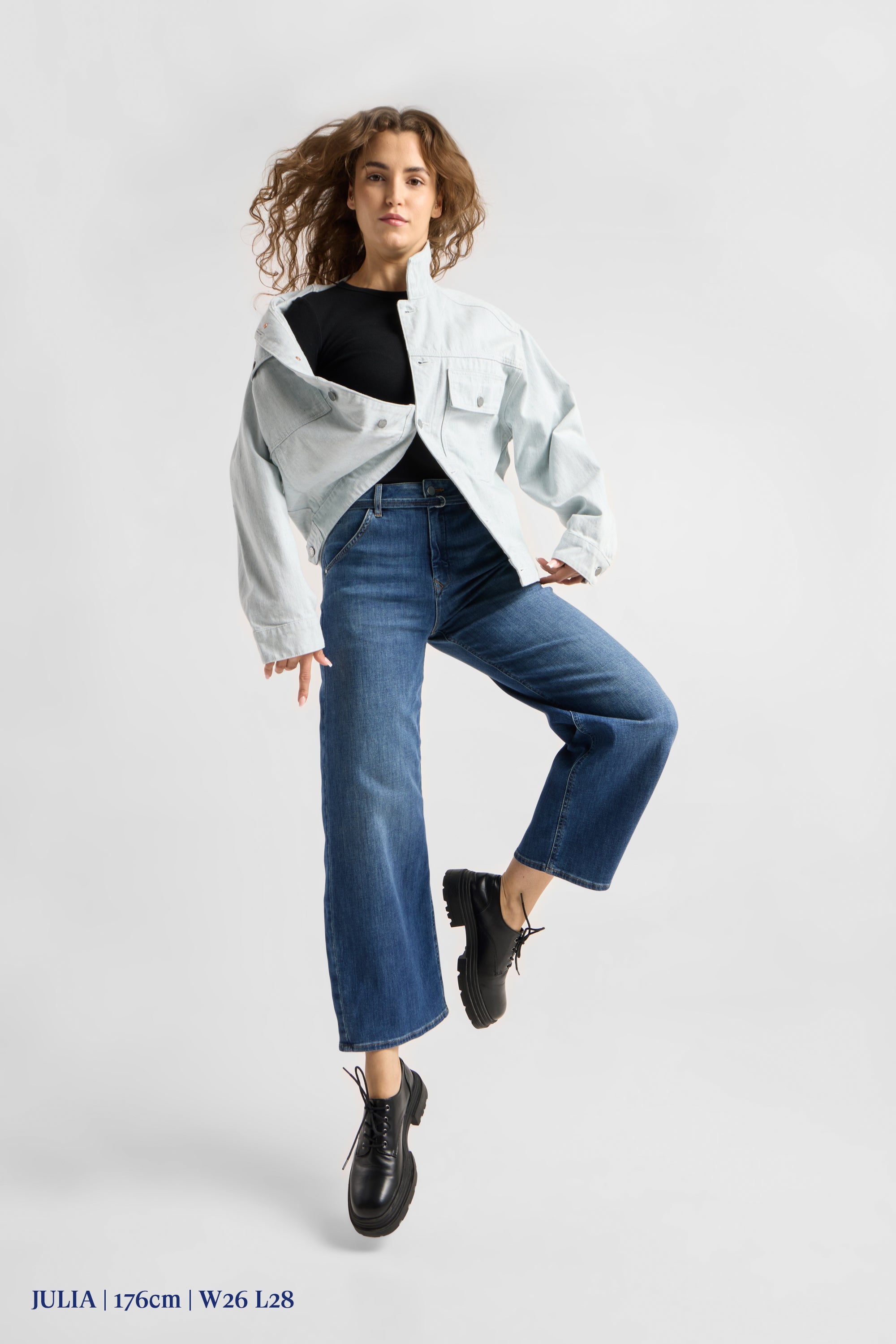 BLINK High Waist Culotte Jeans - Vintage Blue