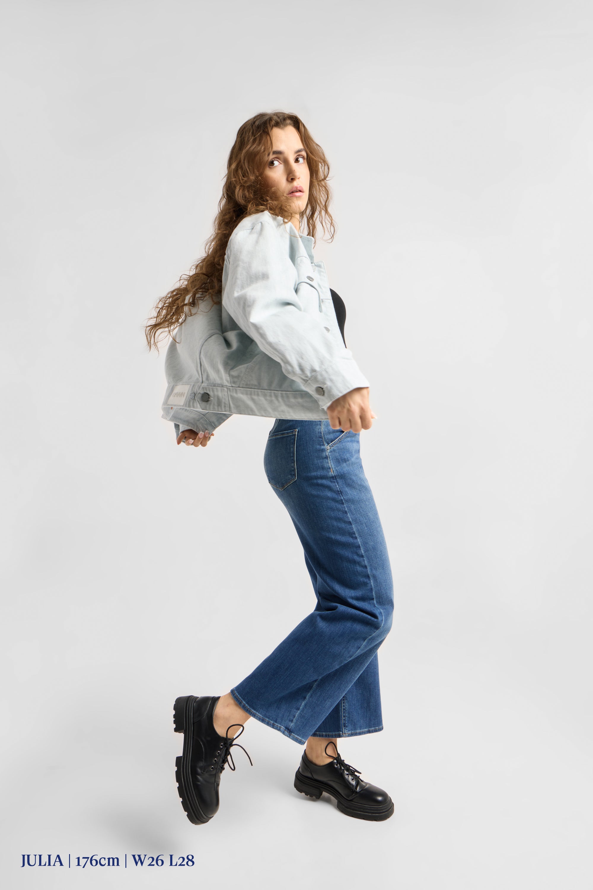 BLINK High Waist Culotte Jeans - Vintage Blue