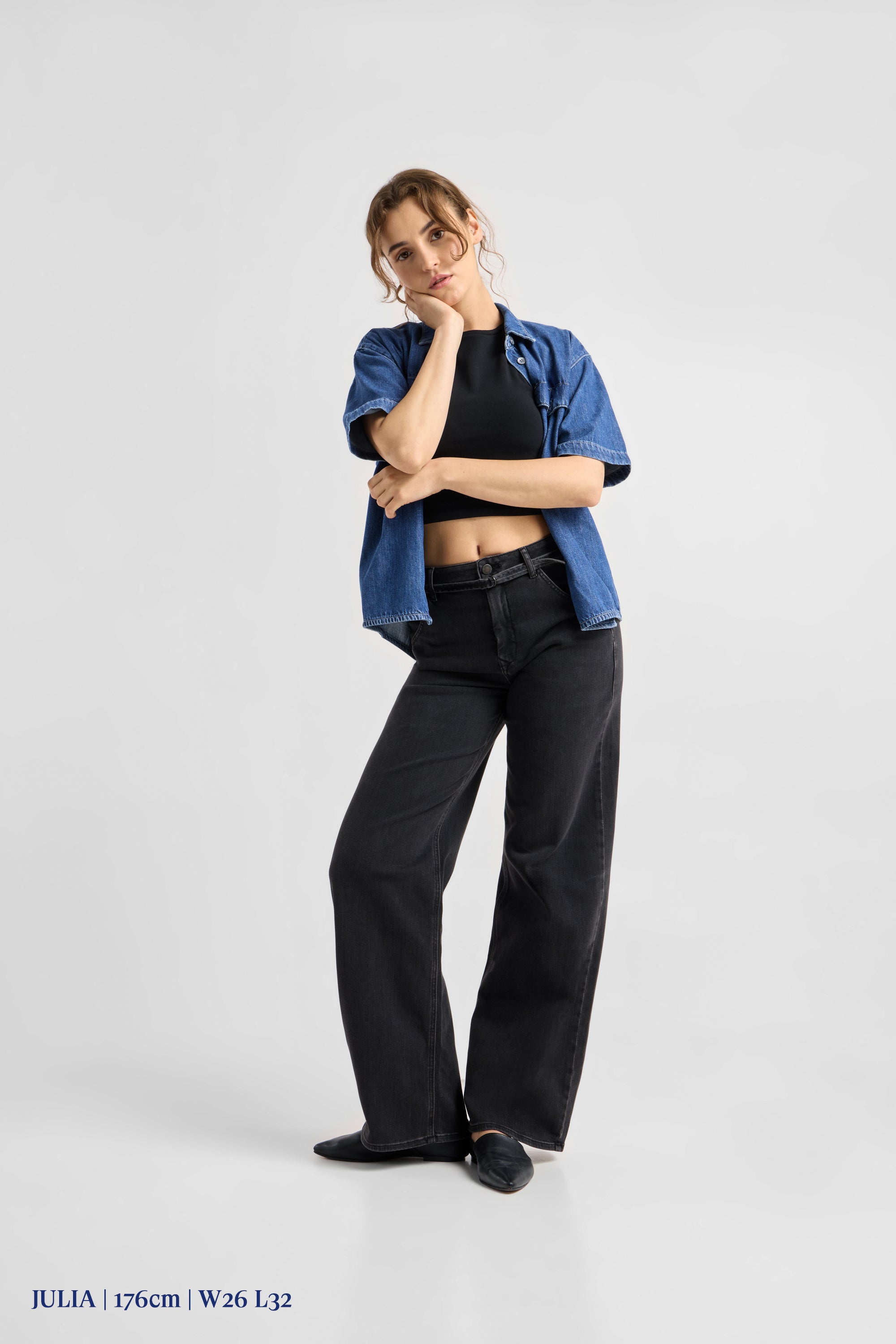 BLINK High Waist Wide - Black Denim