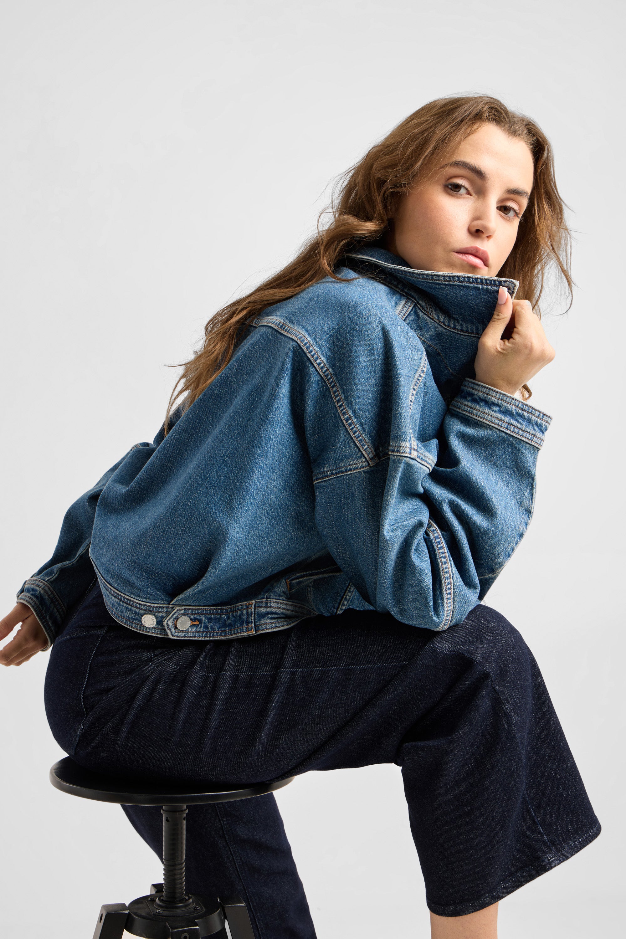 BLINK Wide Barrel Culotte Soft Denim - Classic - Raw Blue