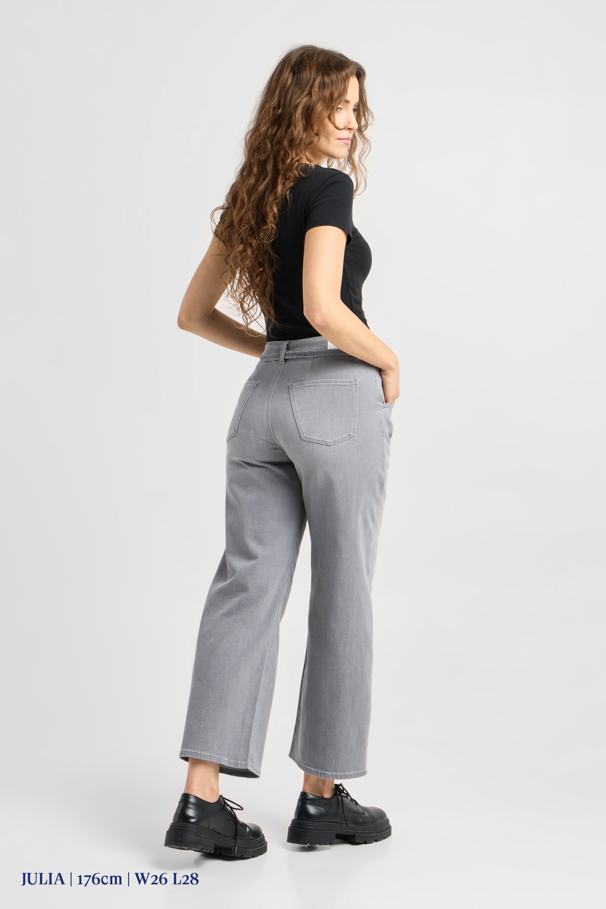 BLINK Wide Barrel Culotte Soft Denim - Classic - Cool Grey