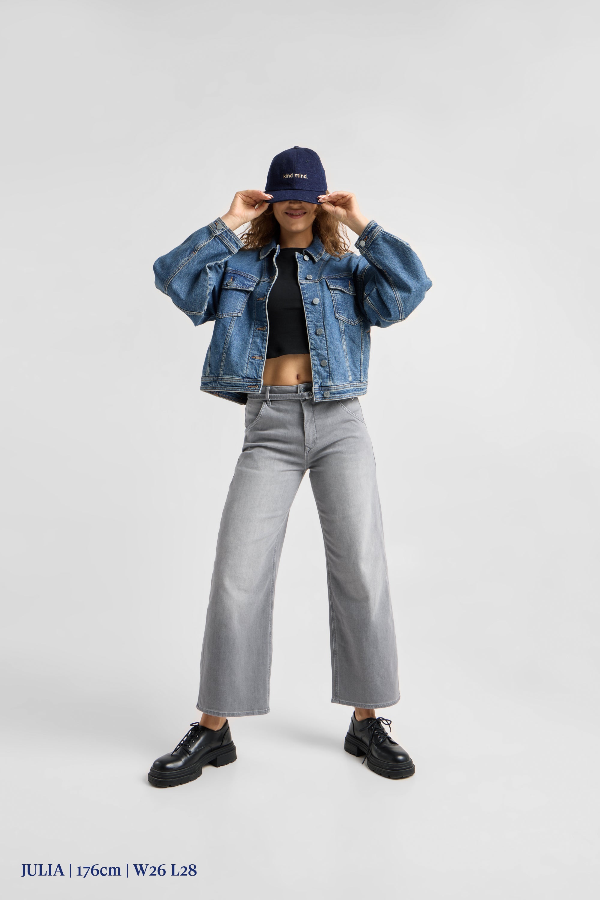 BLINK Wide Barrel Culotte Soft Denim - Classic - Cool Grey