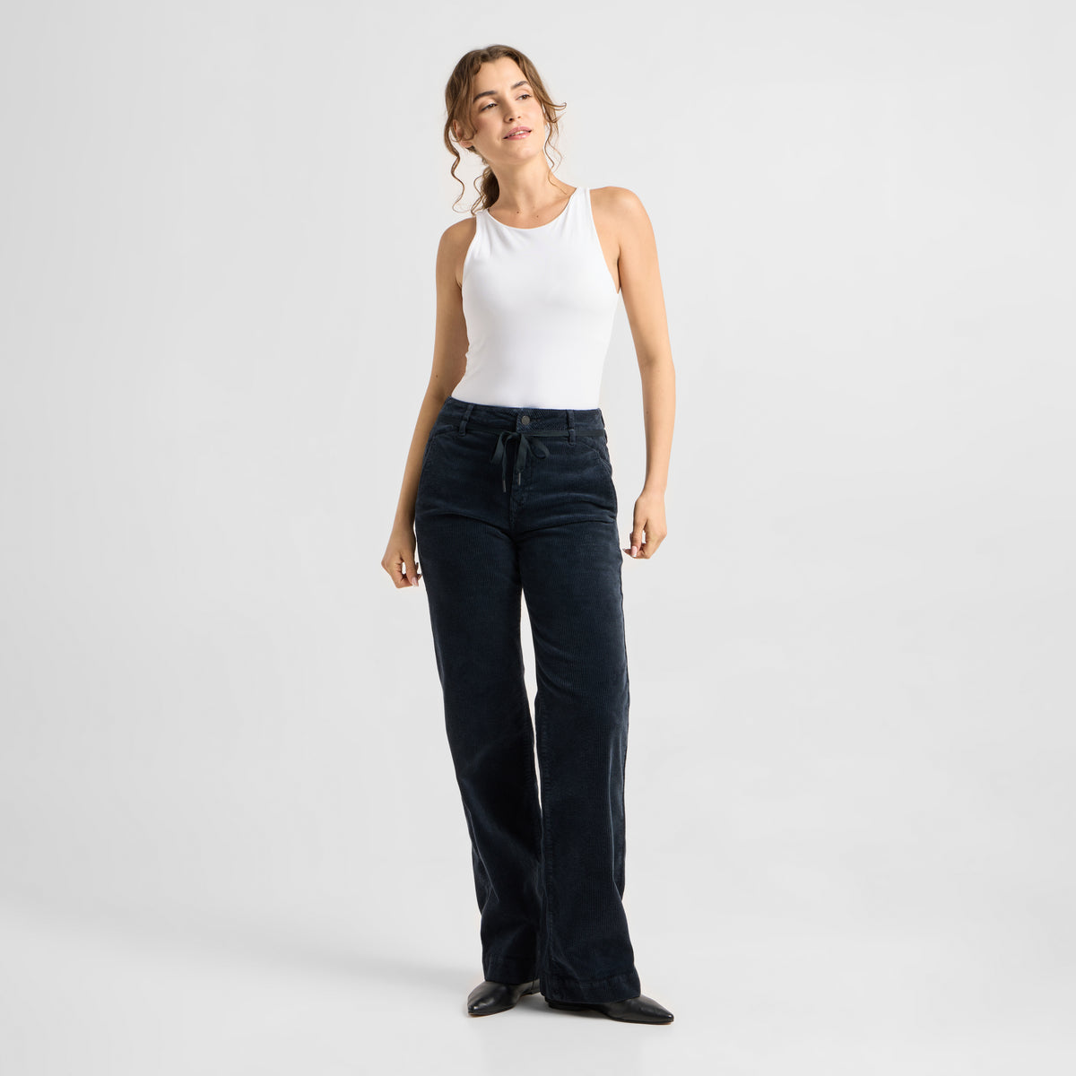 DEW Flared Corduroy - French Pocket - Dark Navy