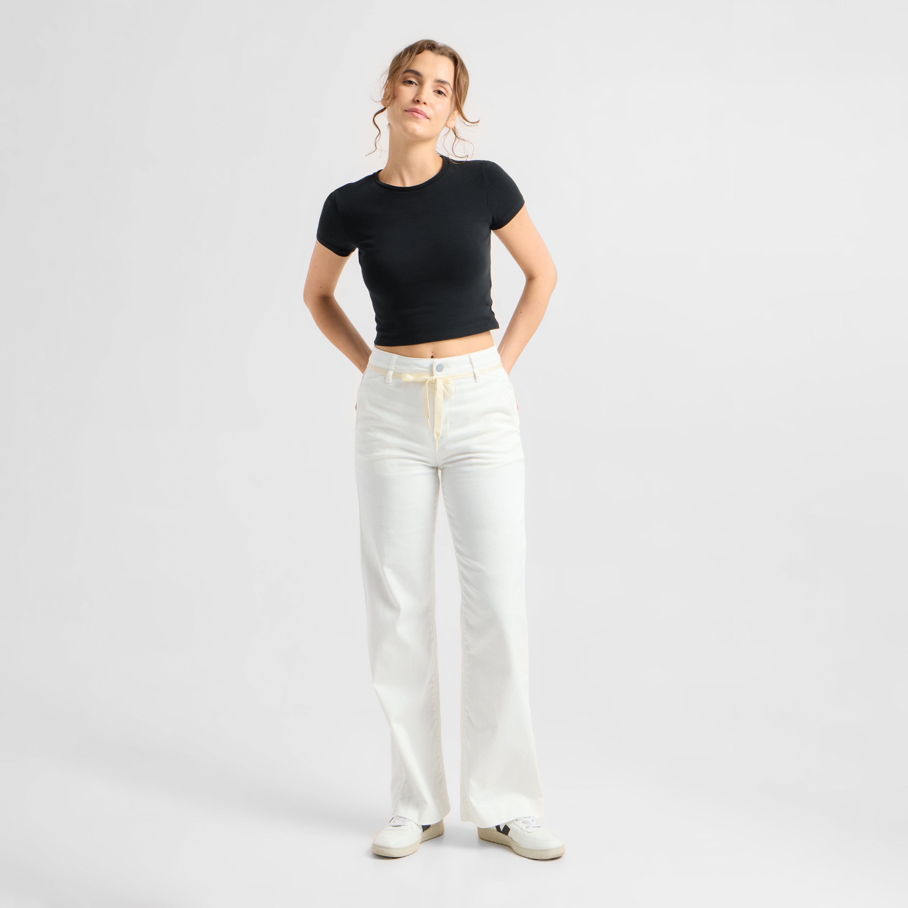 DEW Flared - Soft Denim - French Pocket - White Denim