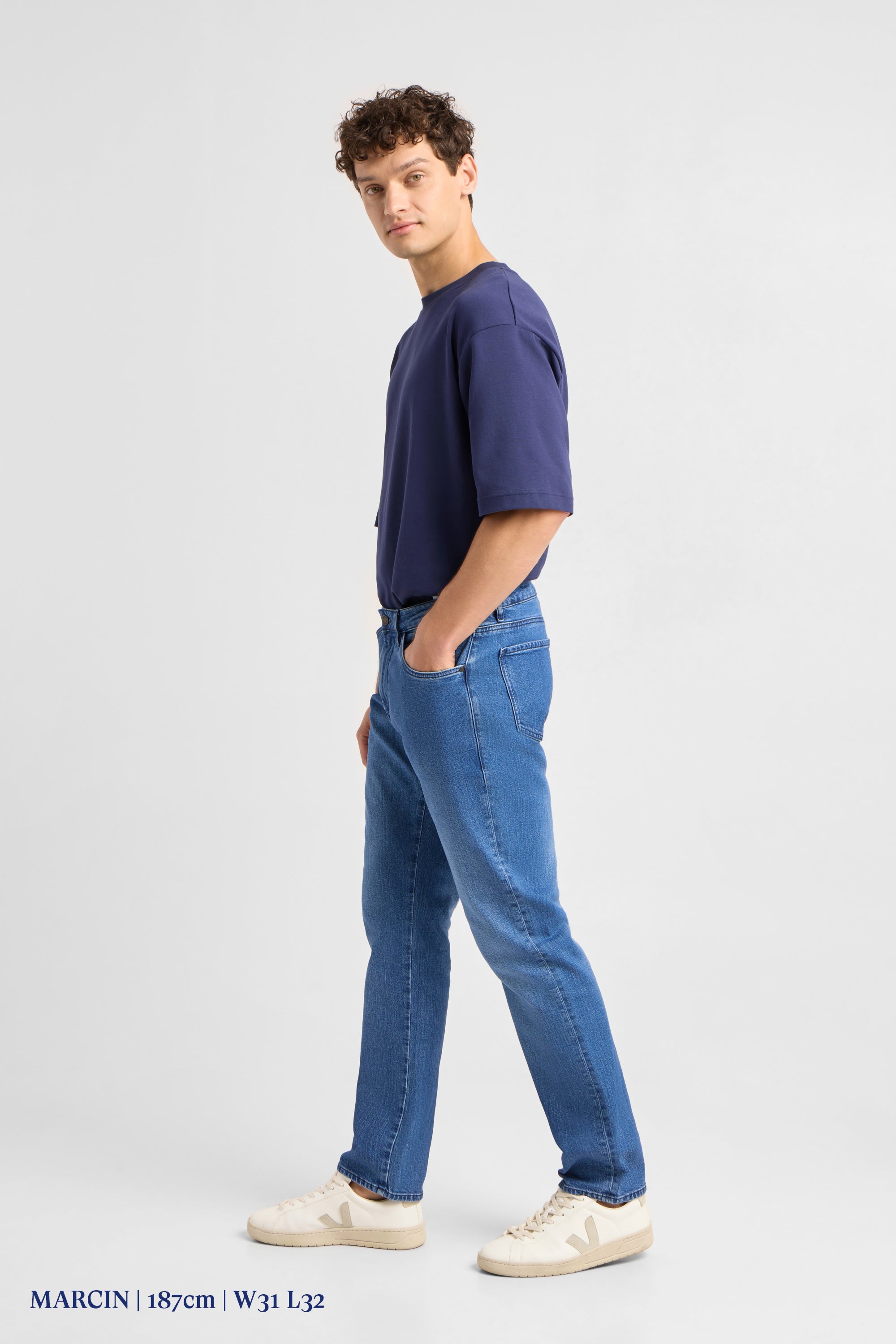DUSK Regular Straight Minimal Stretch - Classic - Medium Blue
