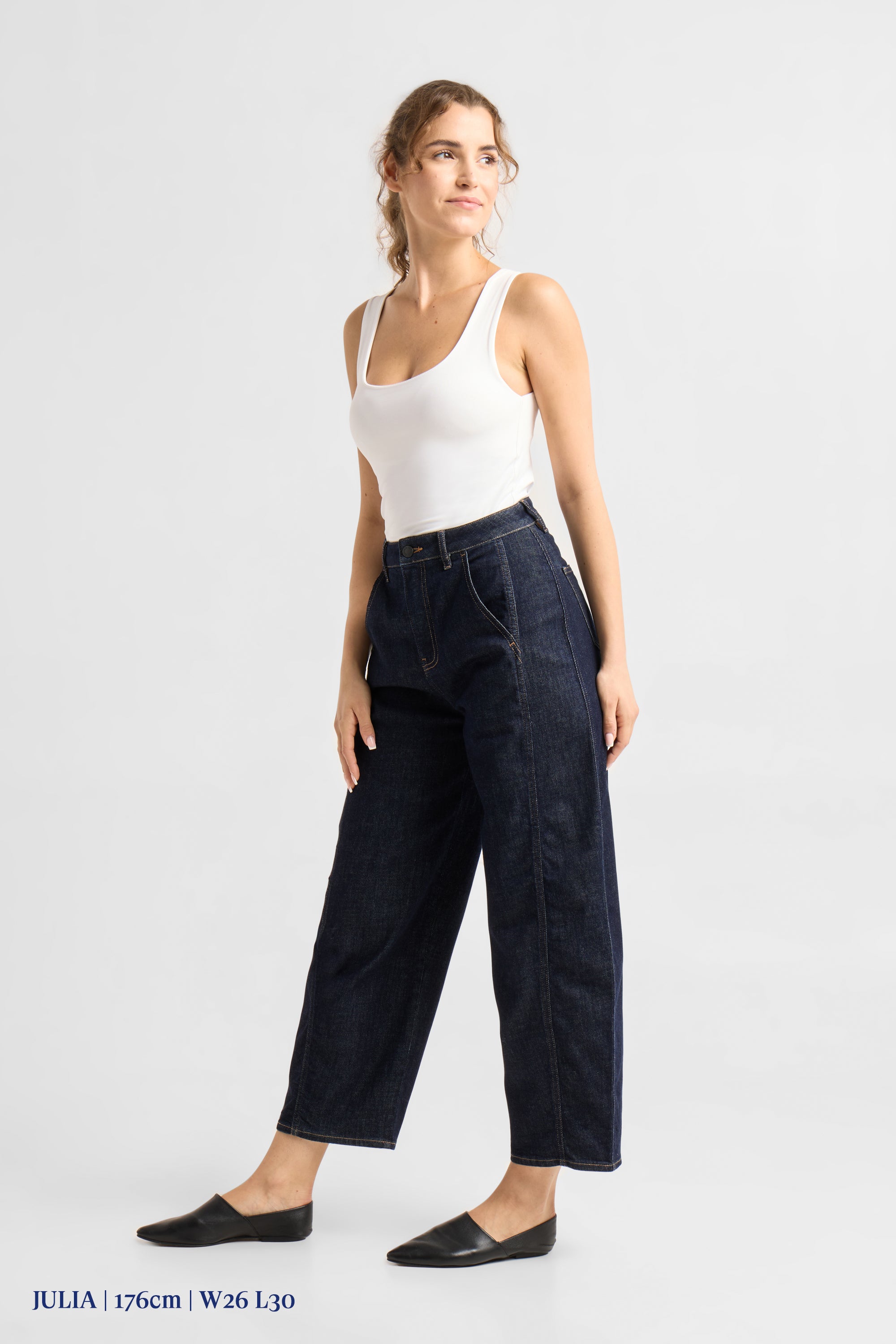 MOONDUST Soft Denim - Wide Barrel leg - Raw Blue